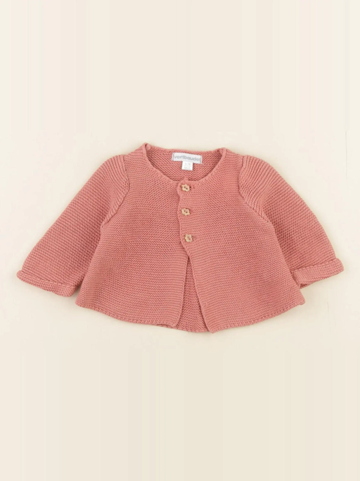 Vertbaudet - gilet rose - 1 mois