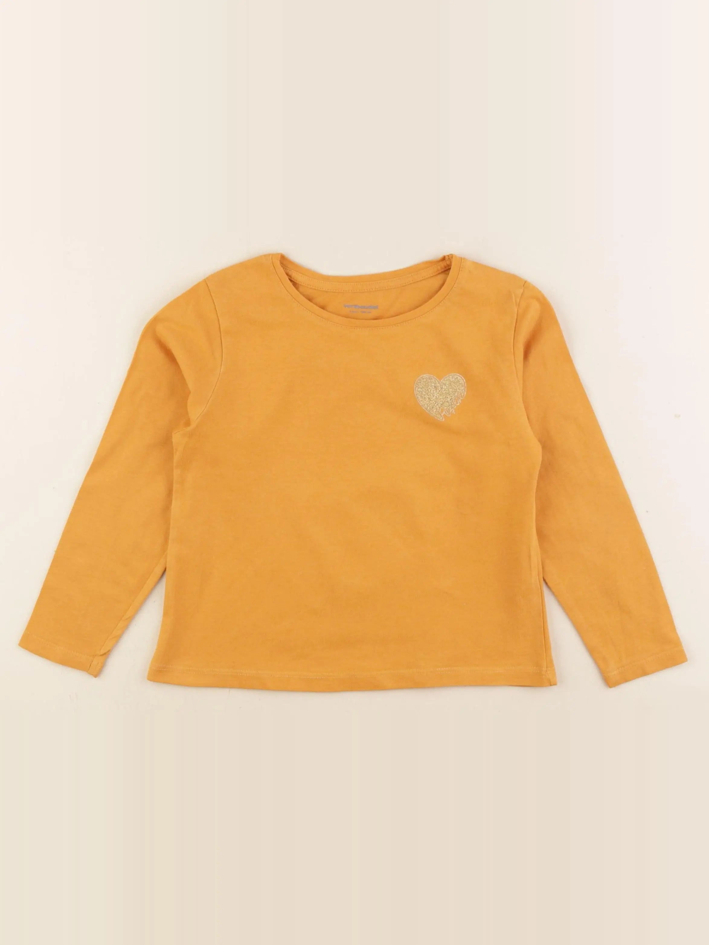 Vertbaudet - tee-shirt jaune - 5 ans