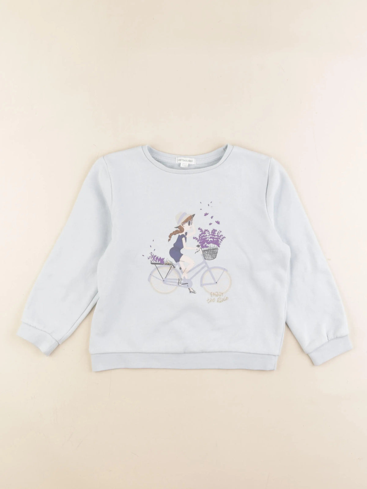 Vertbaudet - sweat bleu - 6 ans