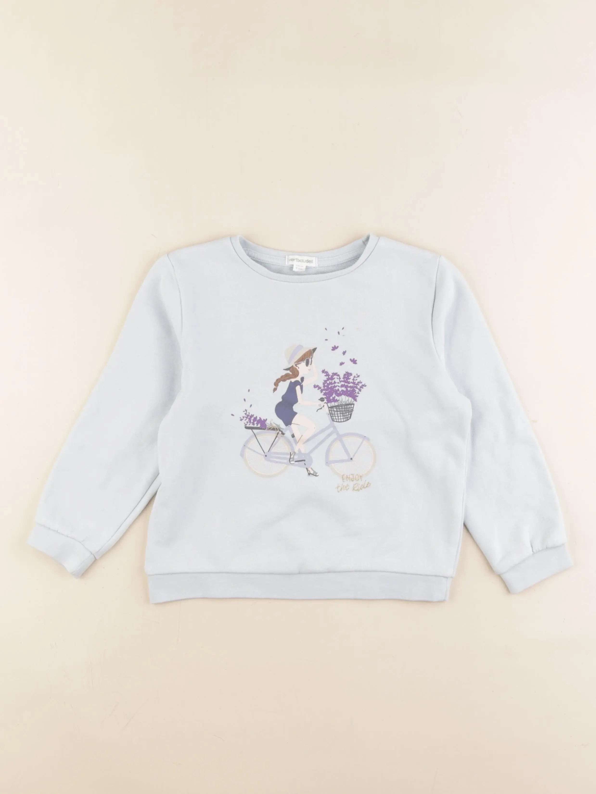 Vertbaudet - sweat bleu - 6 ans