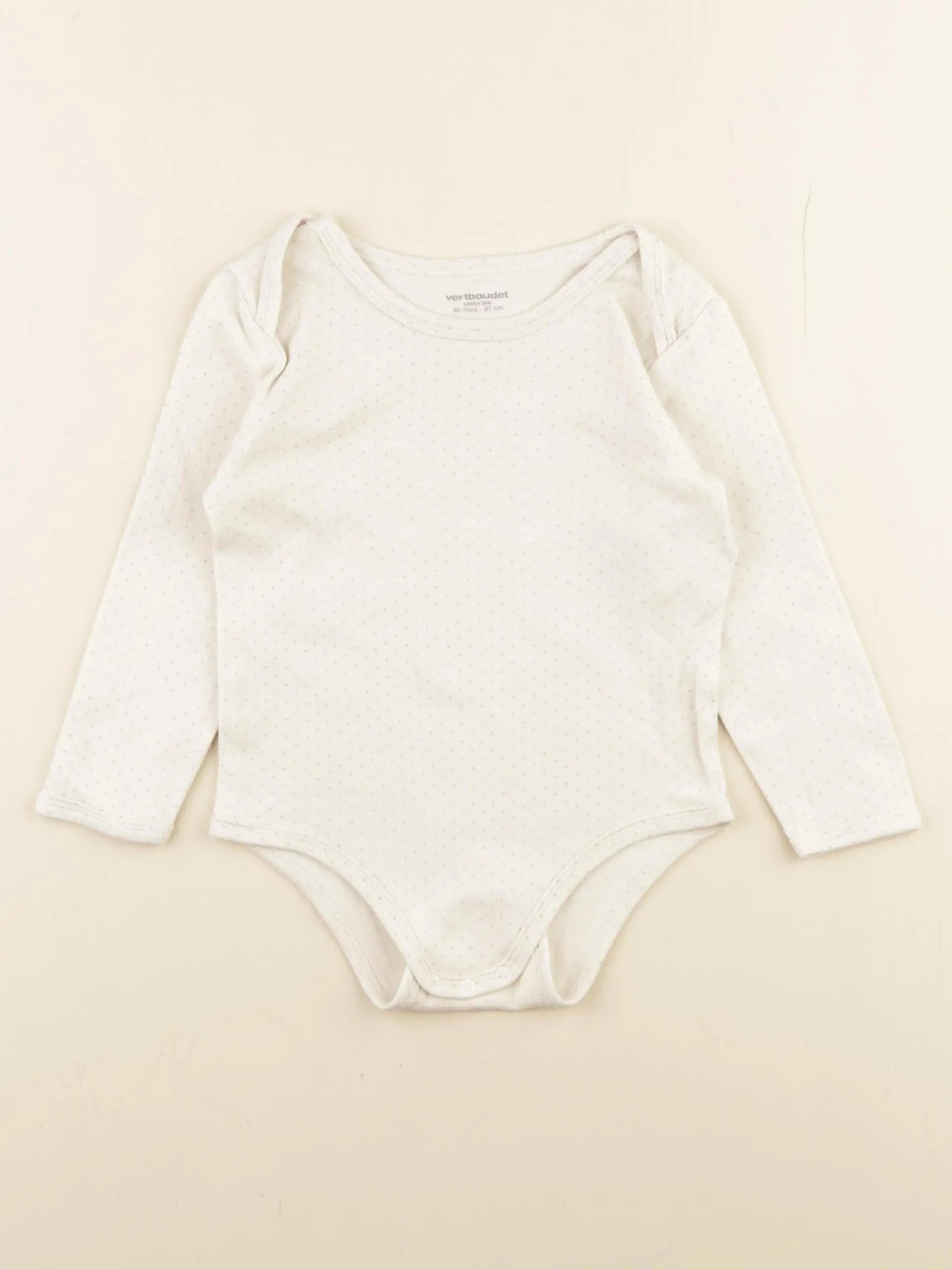 Vertbaudet - body beige - 36 mois
