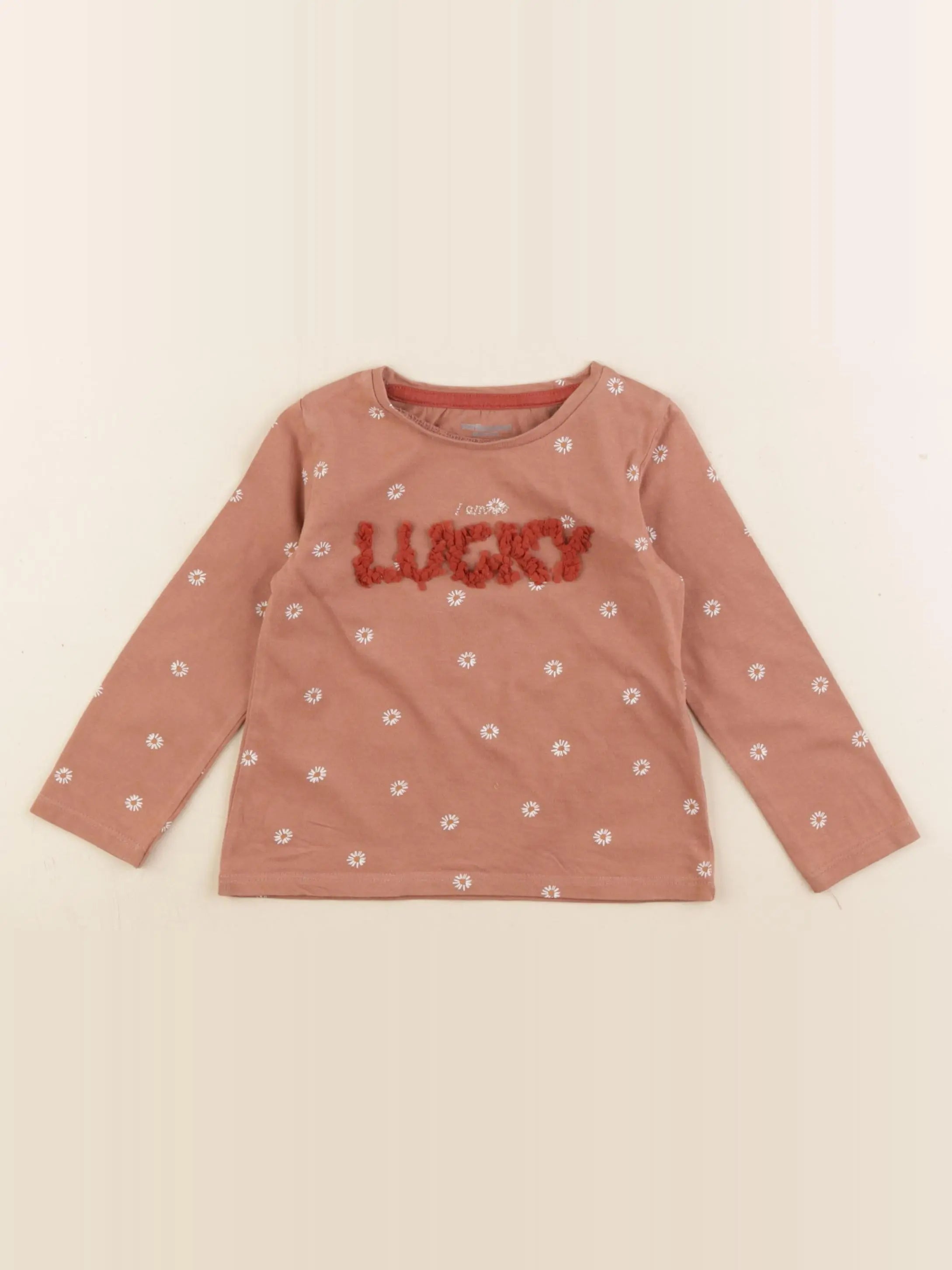 Vertbaudet - tee-shirt marron - 2 ans