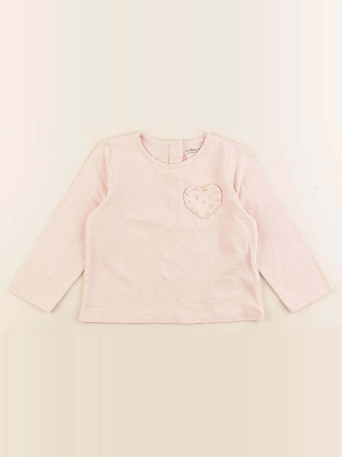 Vertbaudet - tee-shirt rose - 24 mois