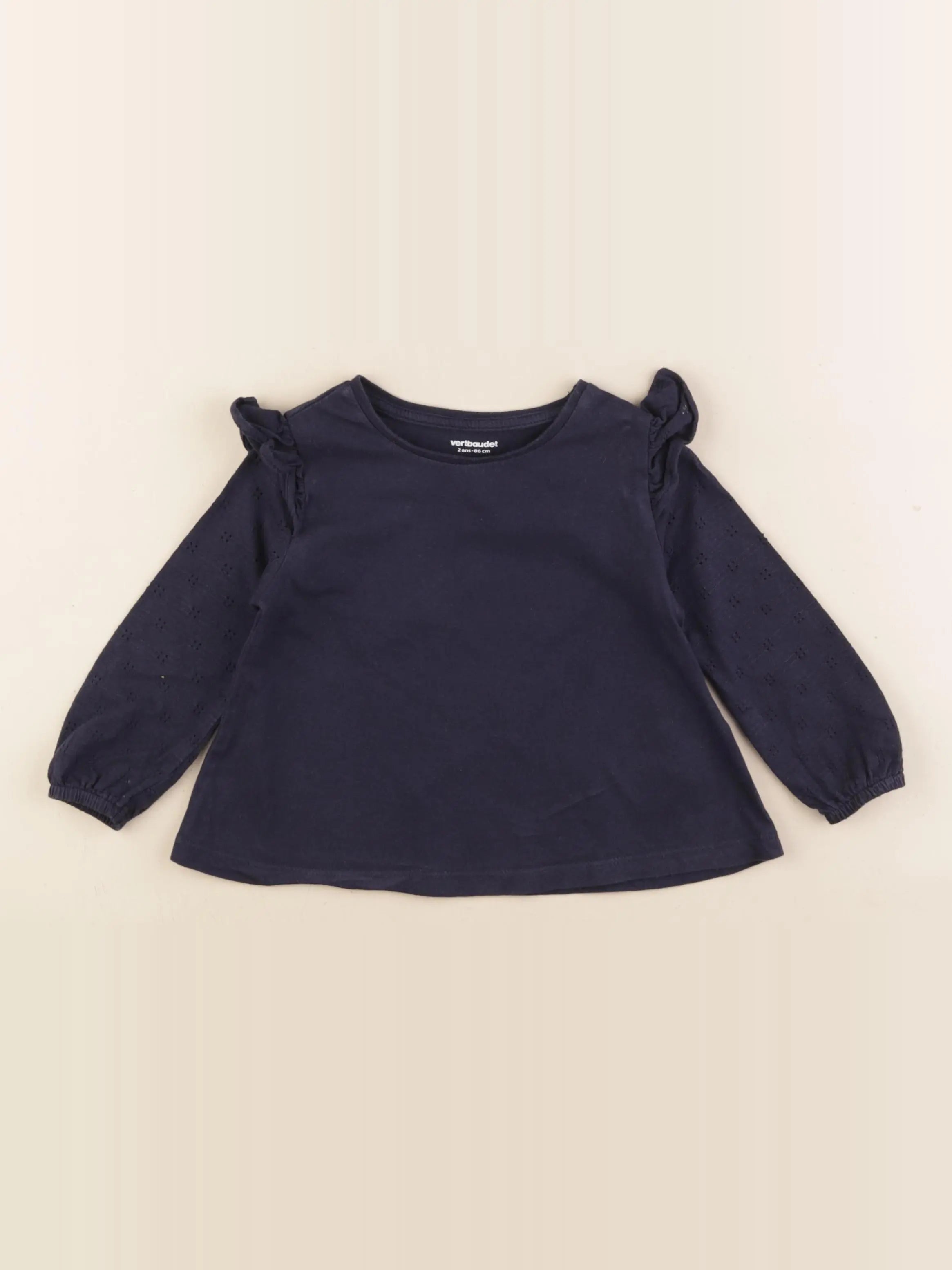 Vertbaudet - tee-shirt bleu - 2 ans