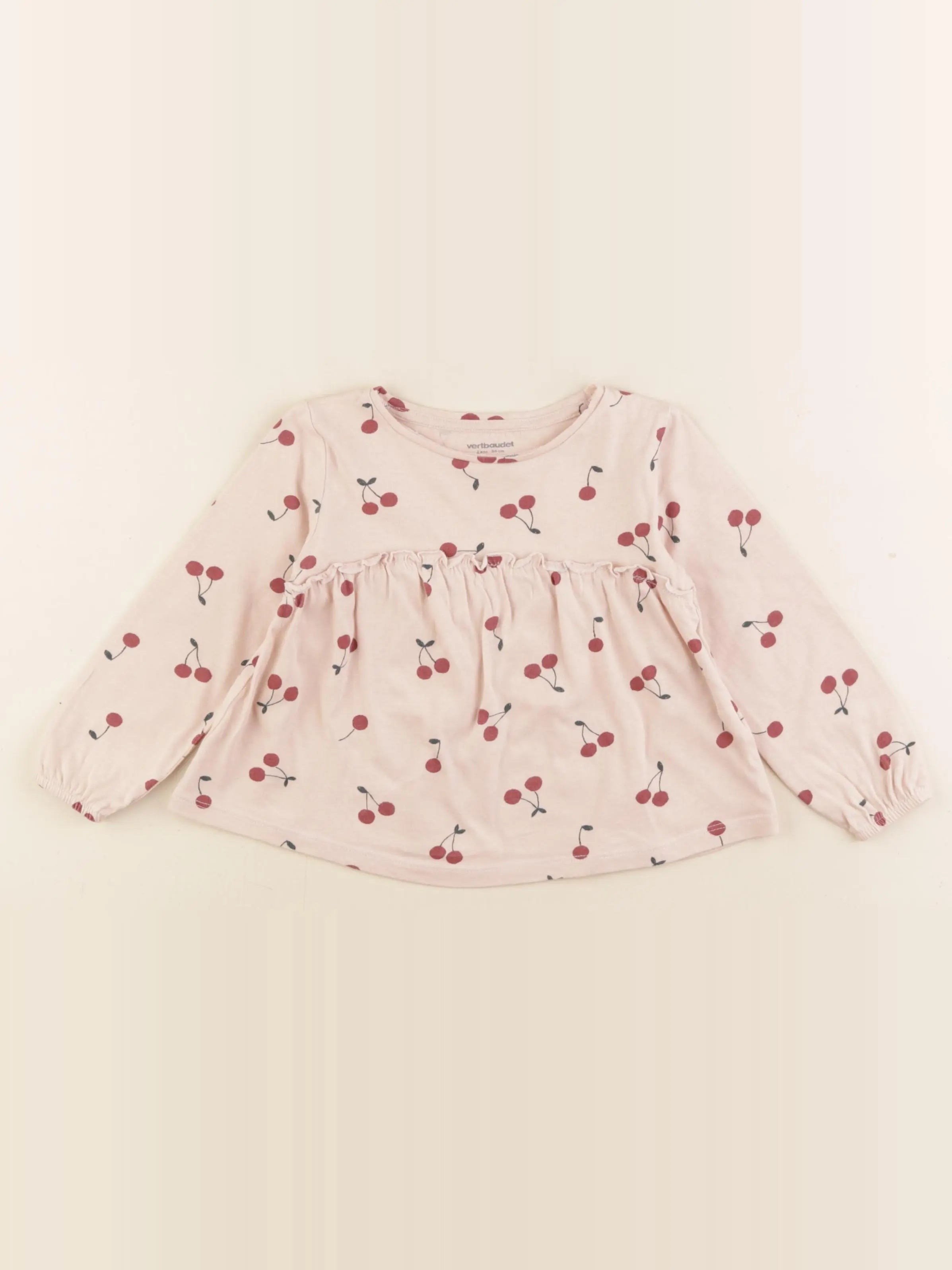 Vertbaudet - tee-shirt rose - 2 ans