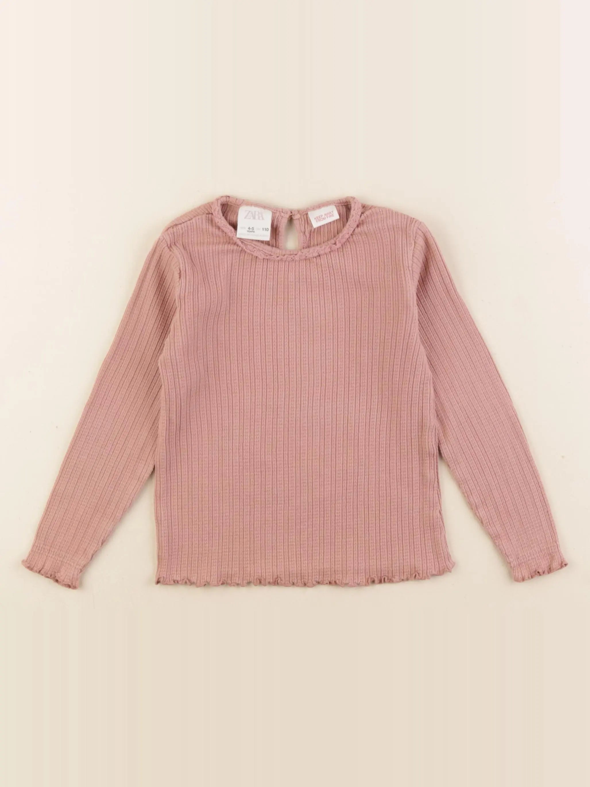 Zara - tee-shirt rose - 4/5 ans