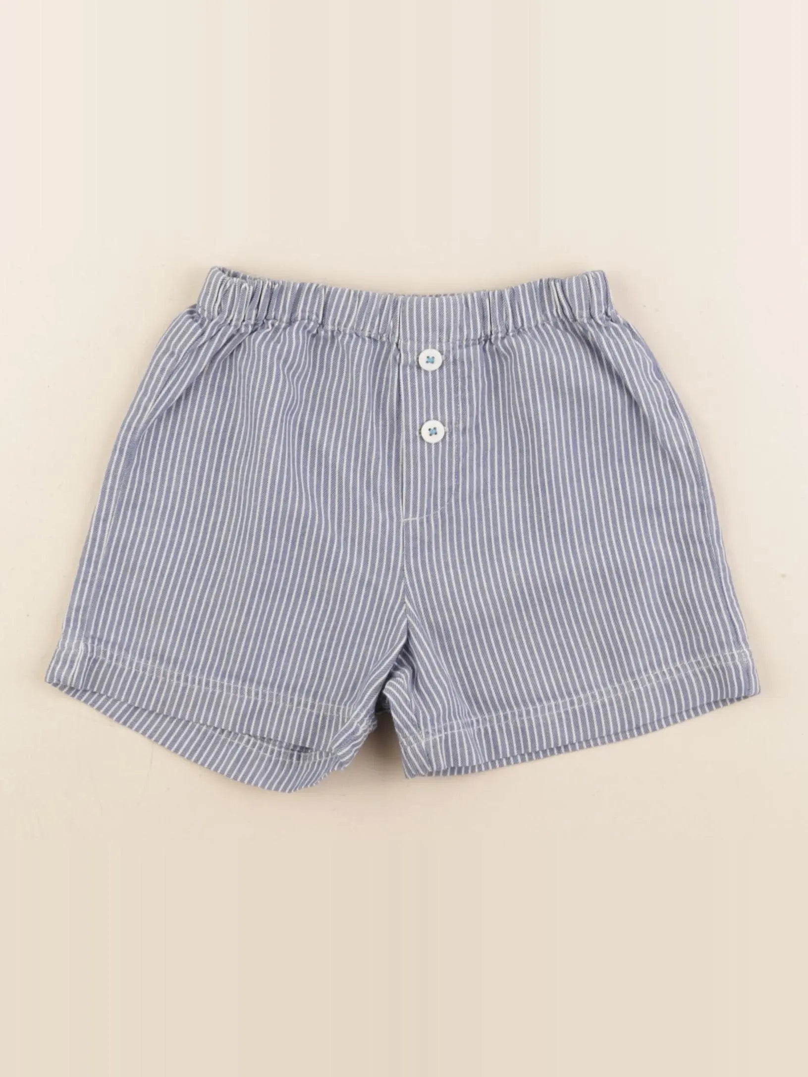 Petit Bateau - short blanc, bleu - 6 ans