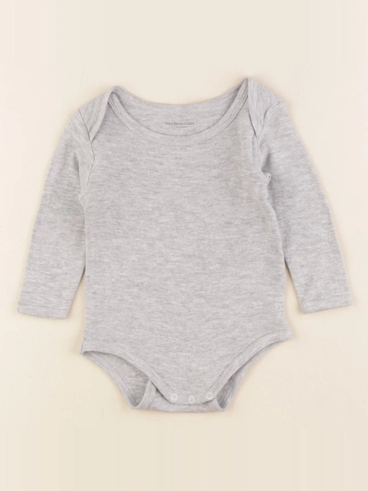 Vertbaudet - body gris - 9 mois