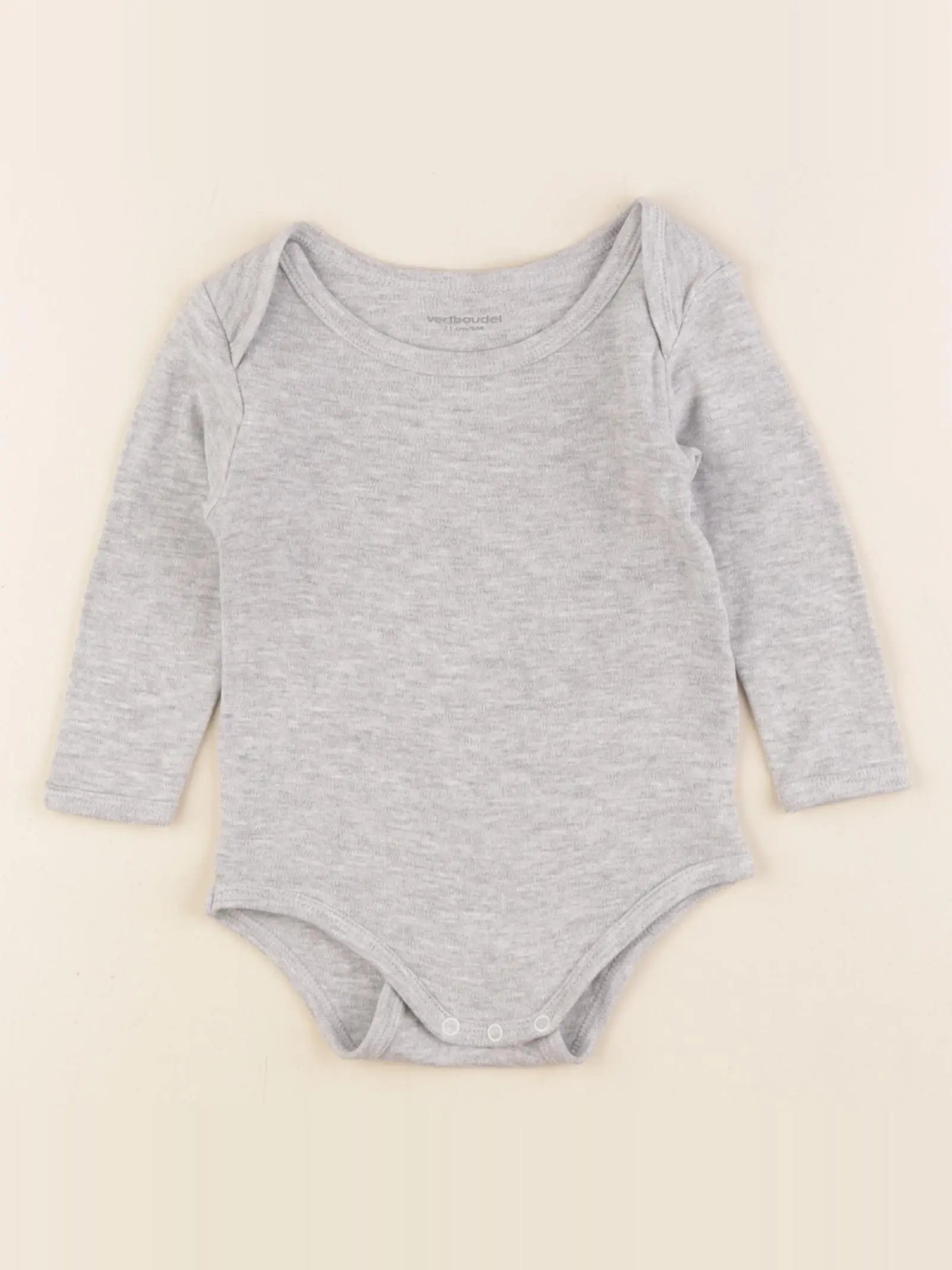 Vertbaudet - body gris - 9 mois