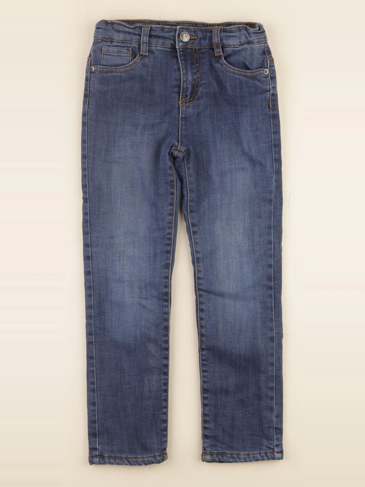 Vertbaudet - jean doublé bleu - 7 ans