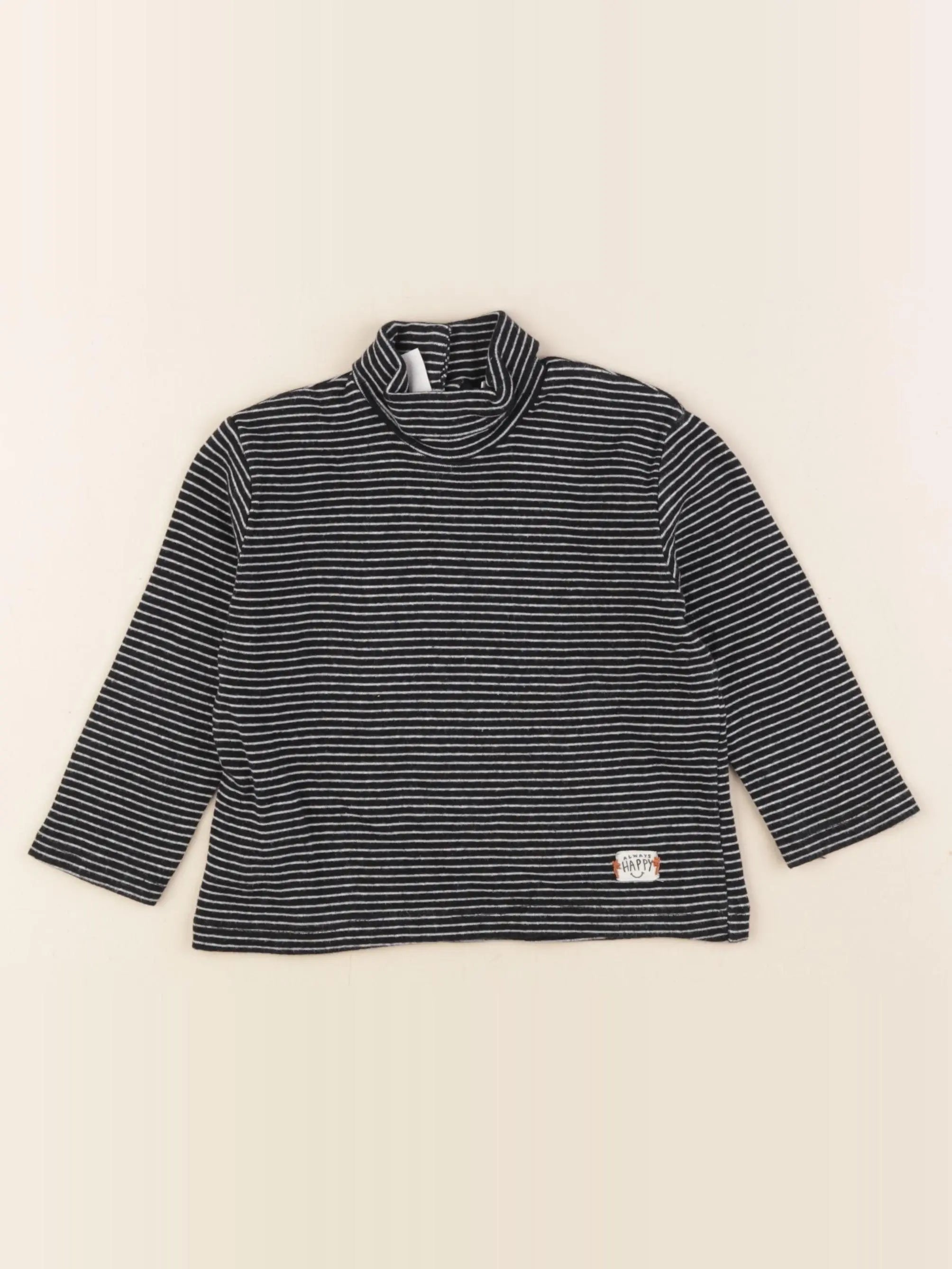 Zara - sous-pull noir - 9/12 mois