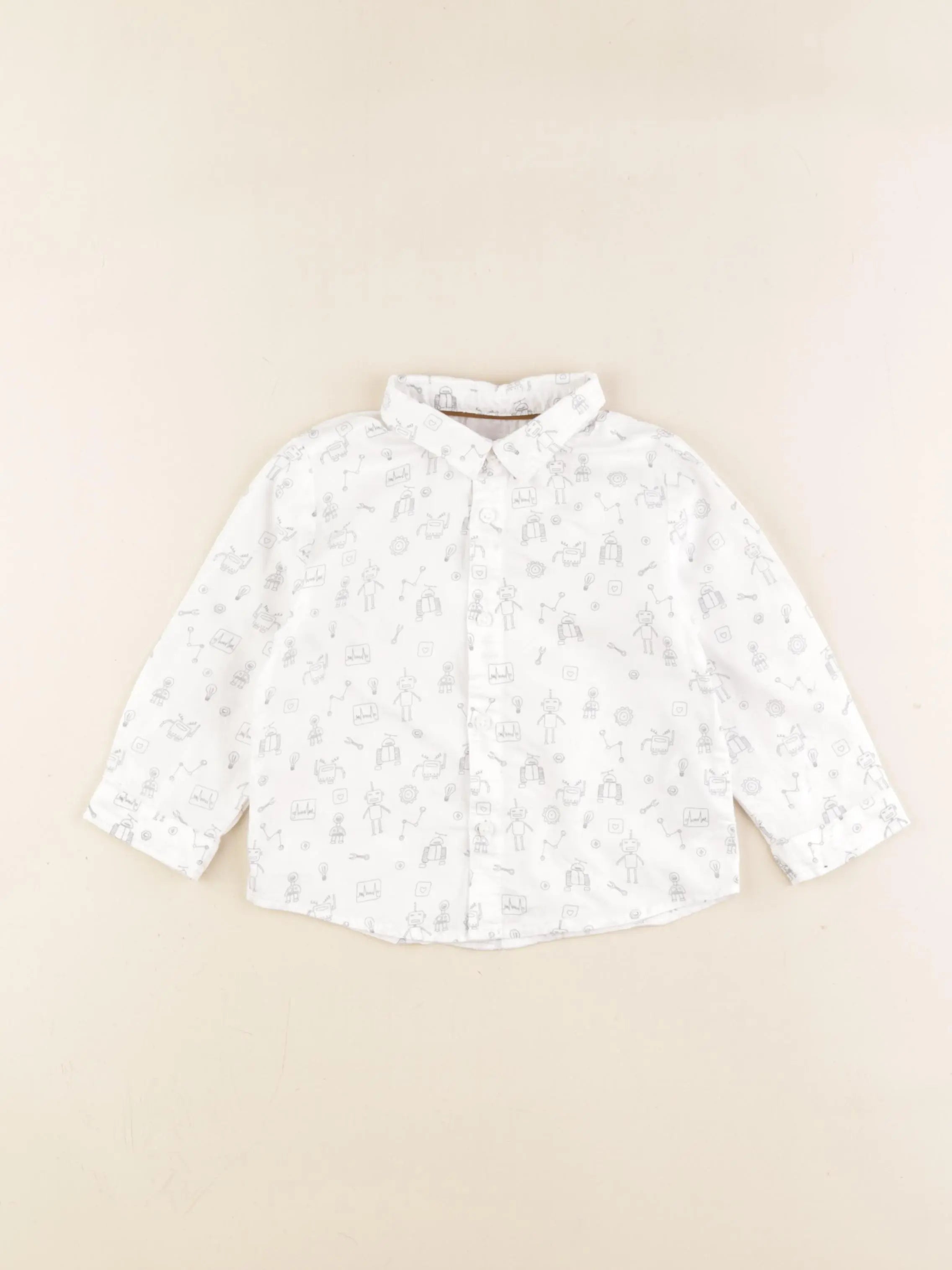 Zara - chemise blanc - 9/12 mois