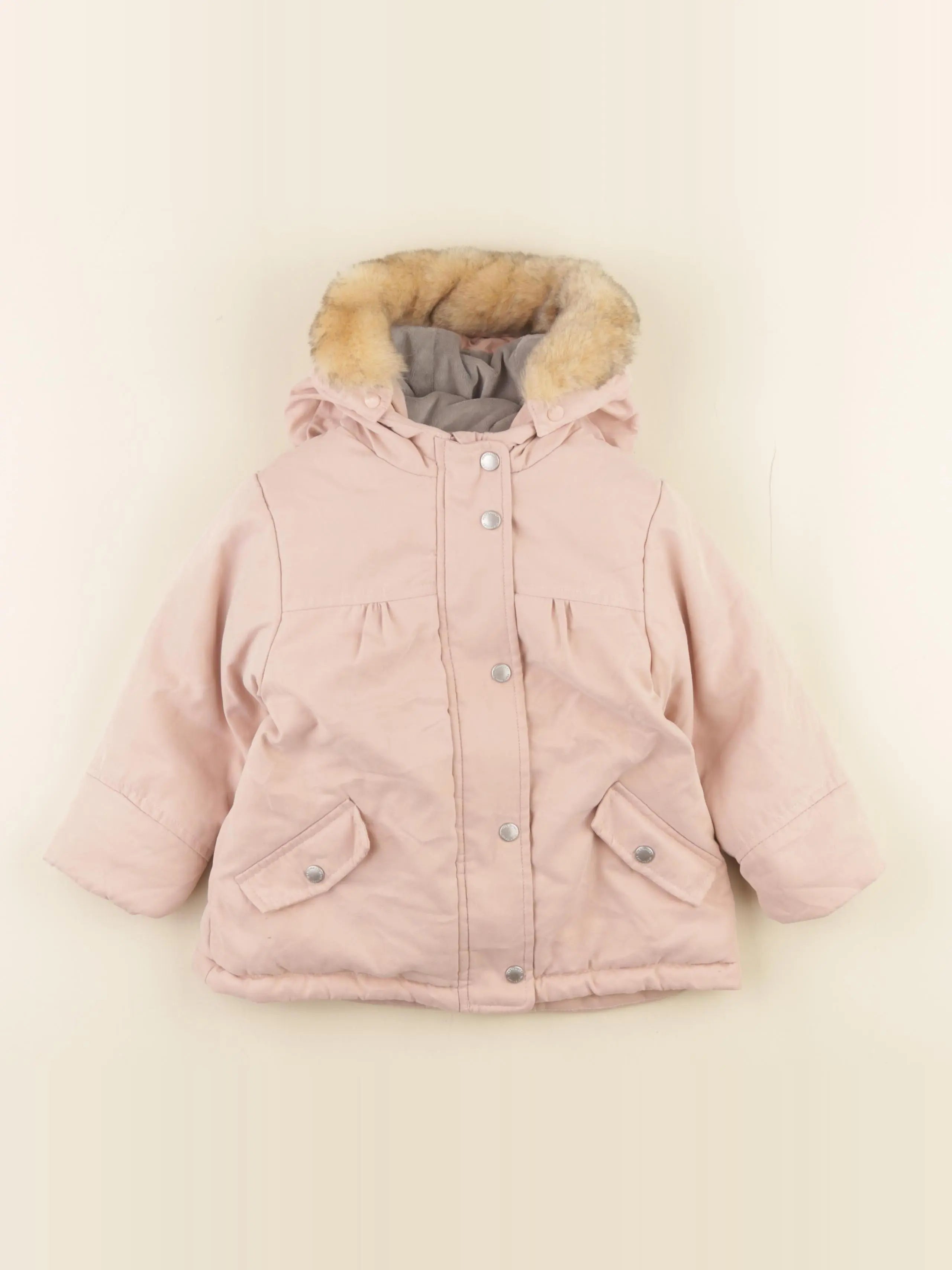 Vertbaudet - parka rose - 2 ans