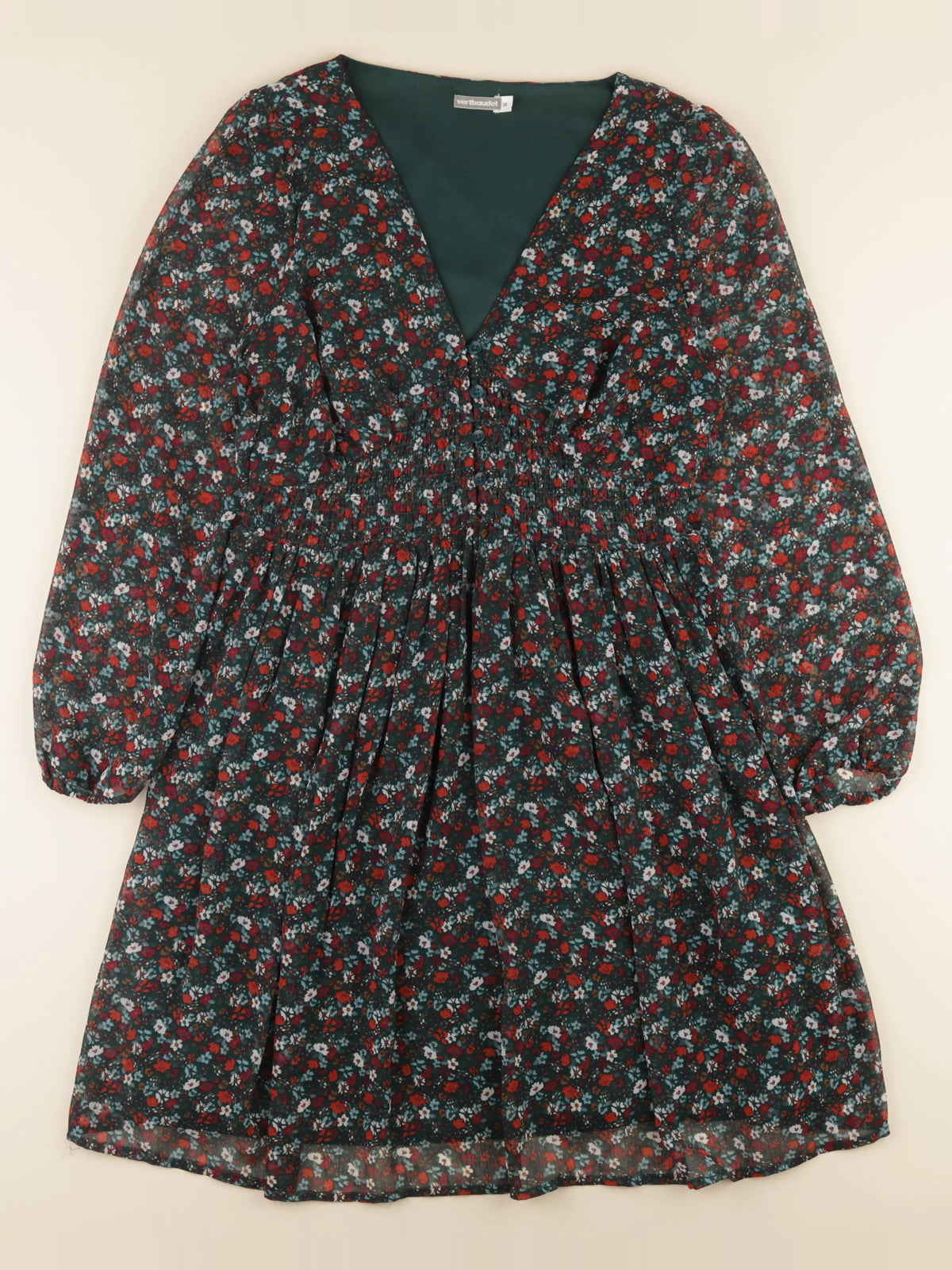 Vertbaudet - robe grossesse vert - 36