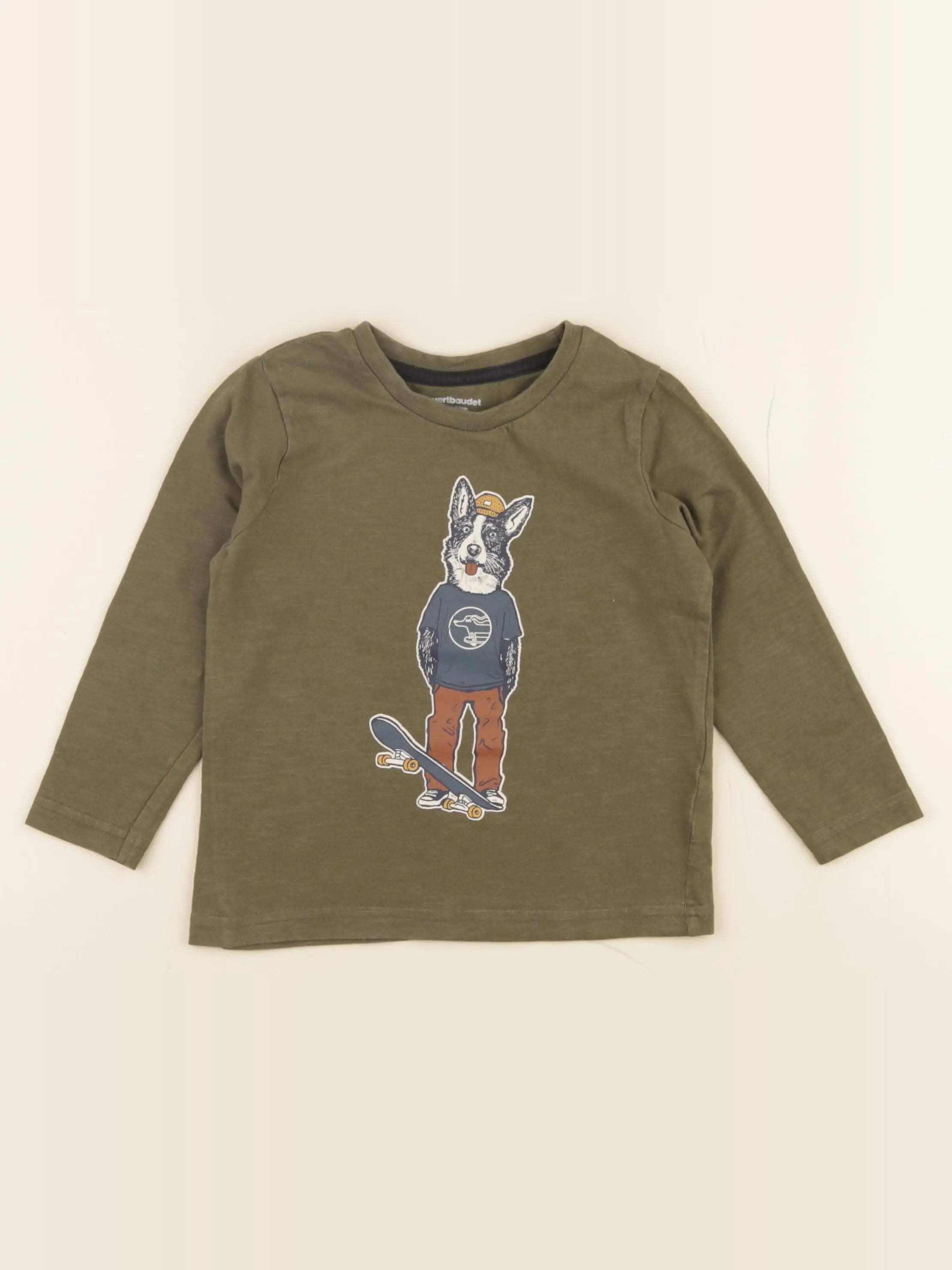 Vertbaudet - tee-shirt vert - 3 ans