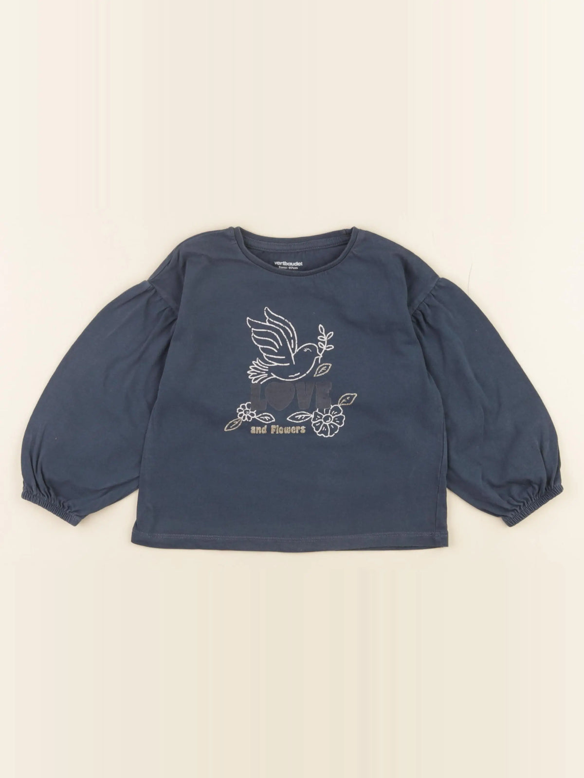 Vertbaudet - tee-shirt bleu - 3 ans