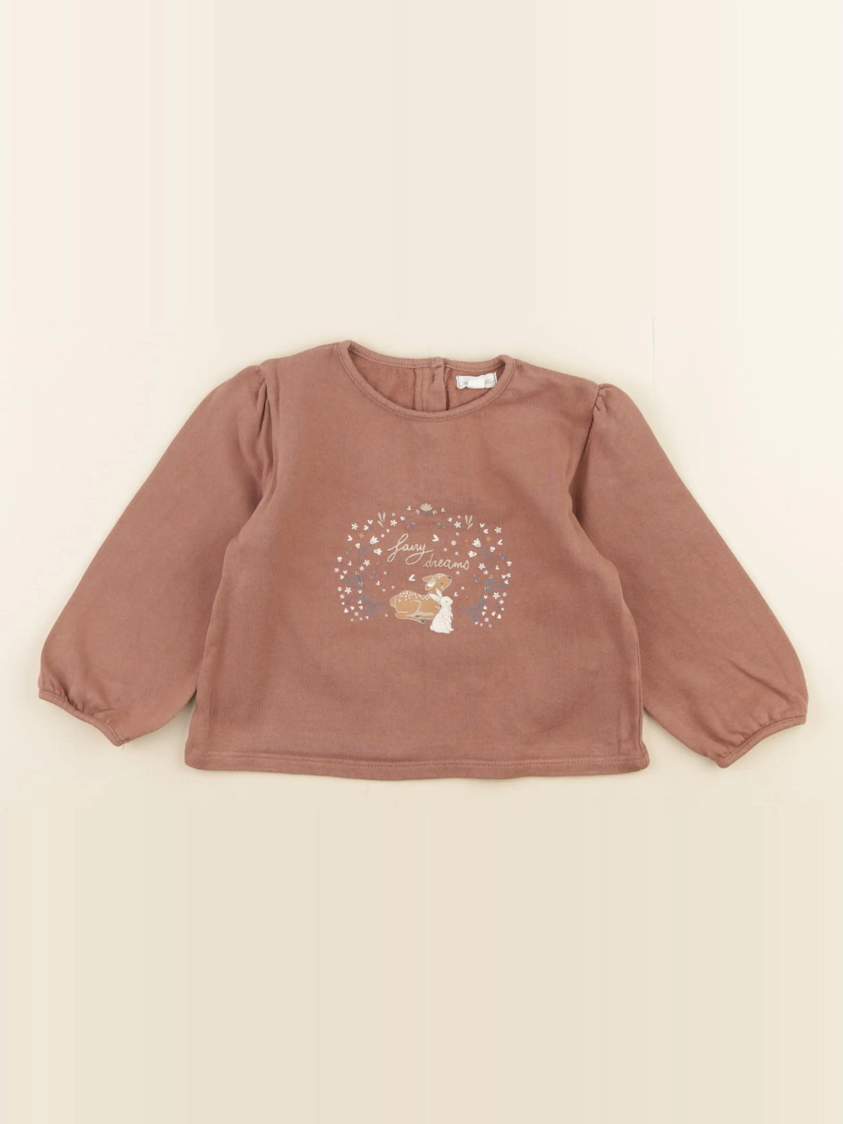 Vertbaudet - sweat marron - 24 mois