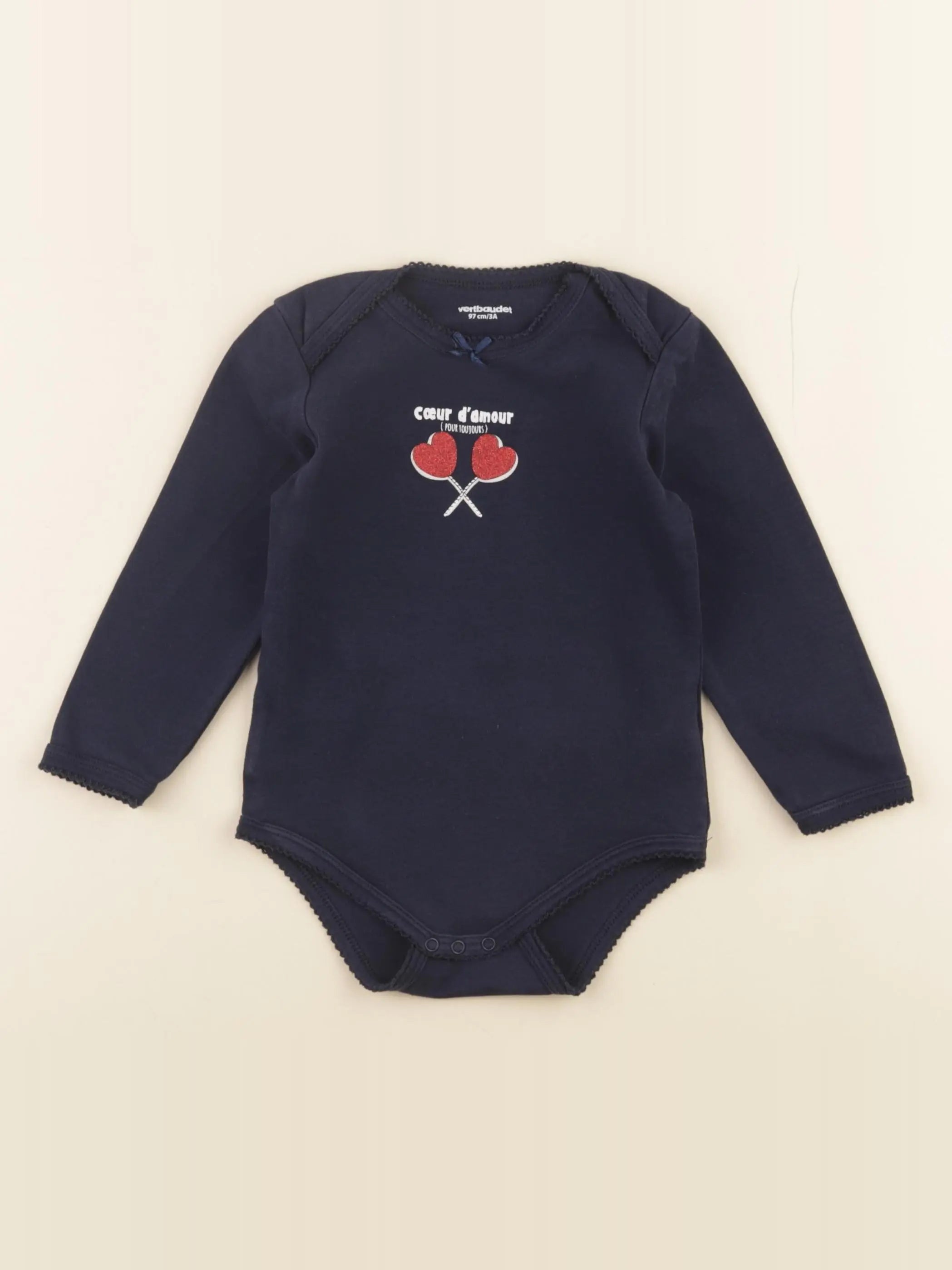 Vertbaudet - body bleu - 3 ans