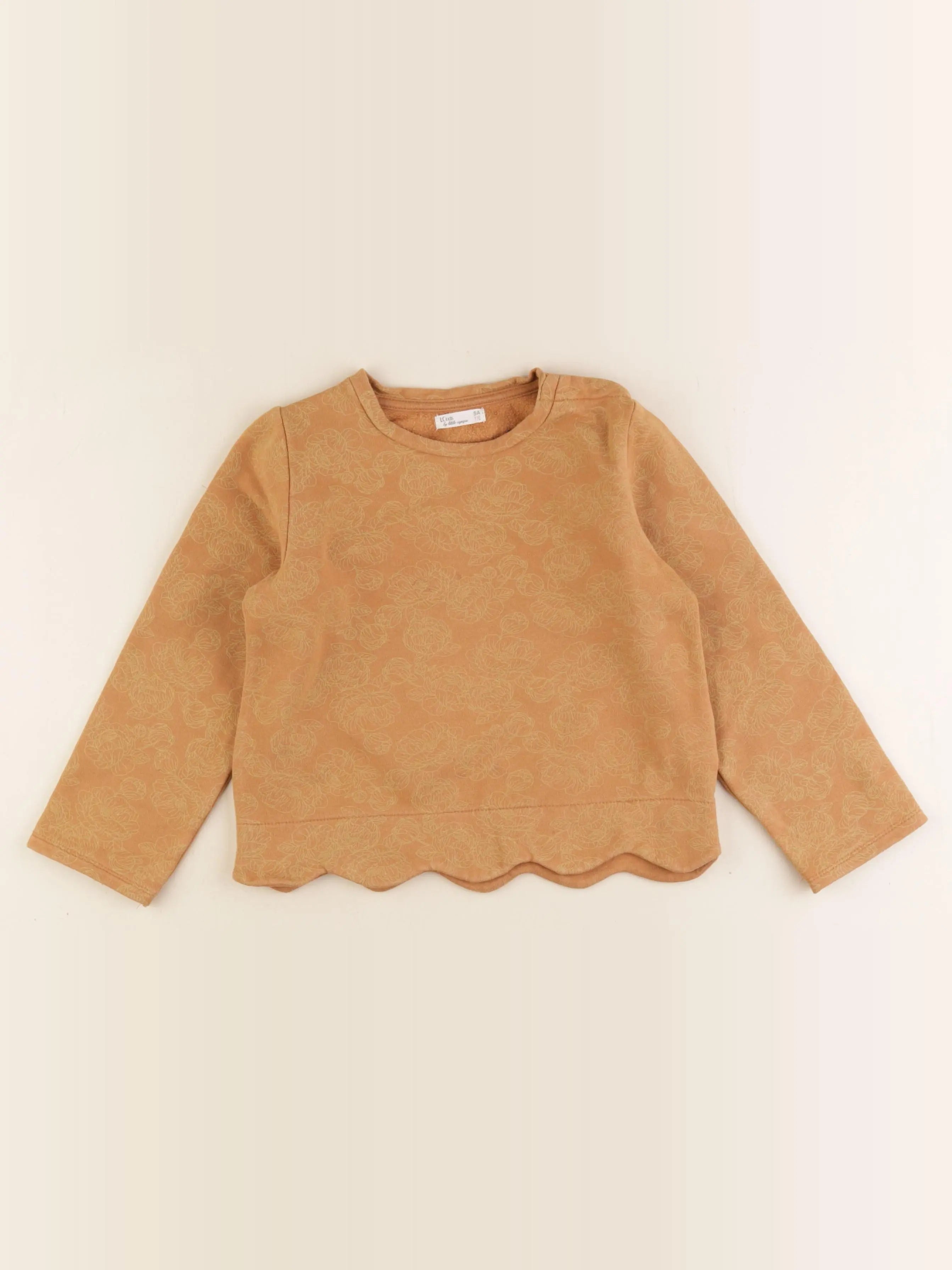 Little Cigogne - sweat marron - 5 ans