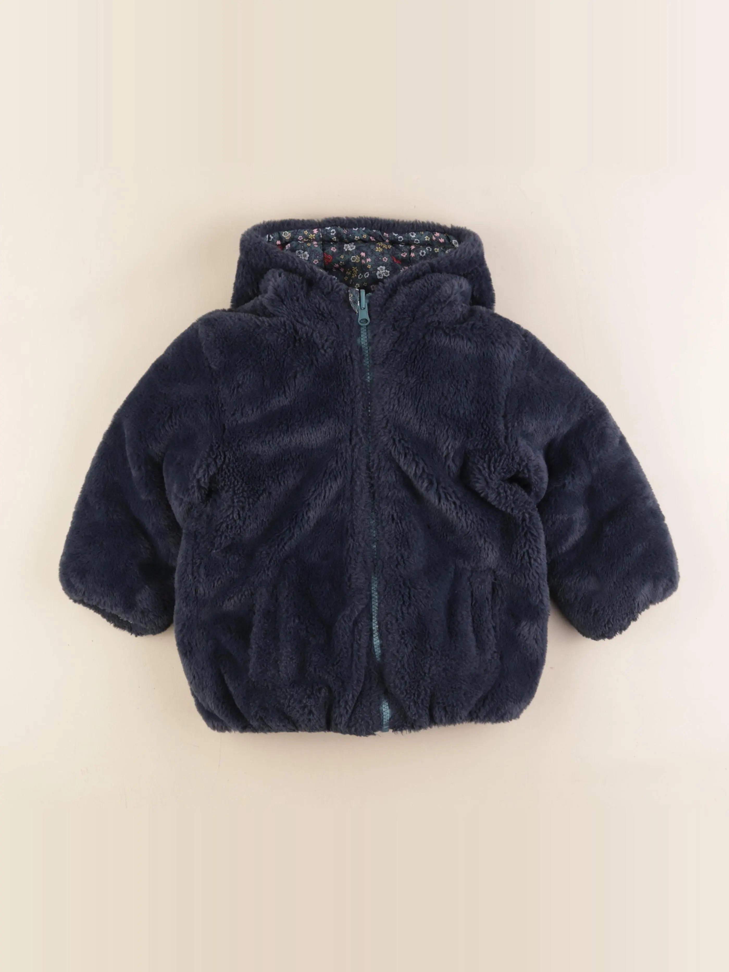 Boutchou - veste doublé, réversible vert - 36 mois