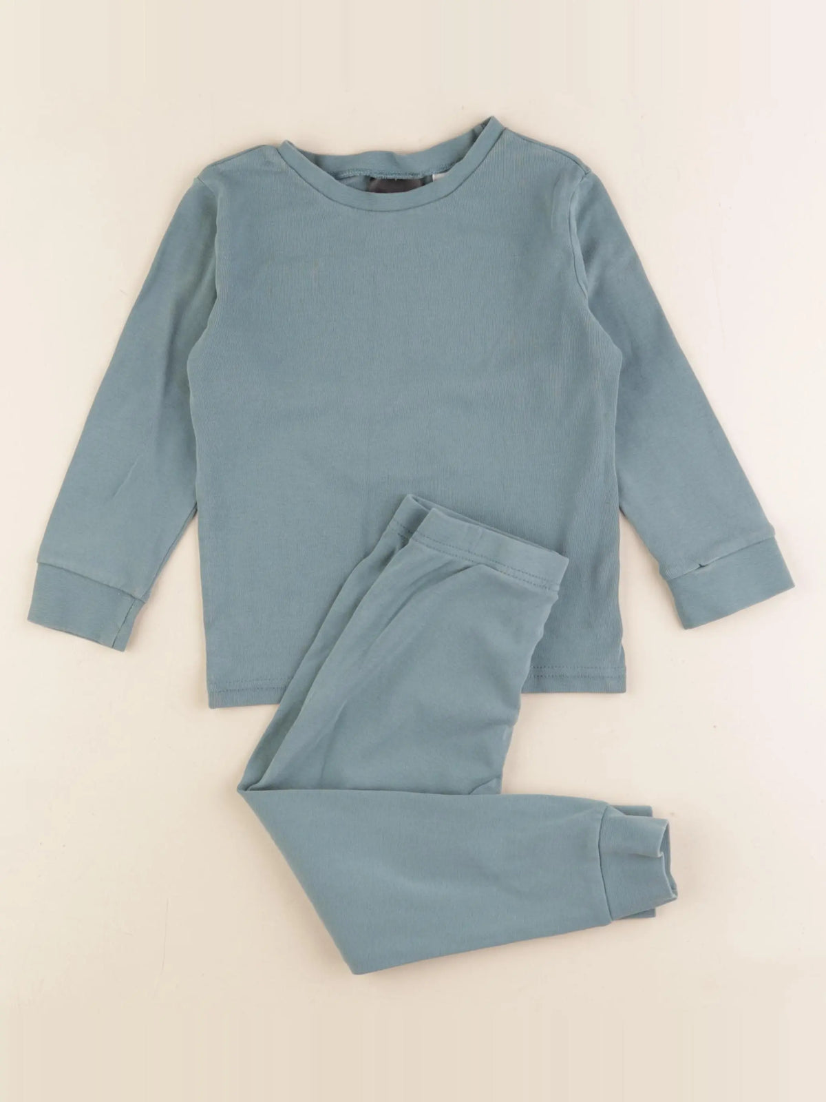 H&M - pyjama coton vert - 3/4 ans