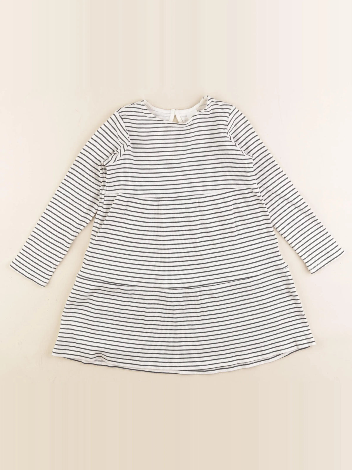 H&M - robe bleu, blanc - 3 ans