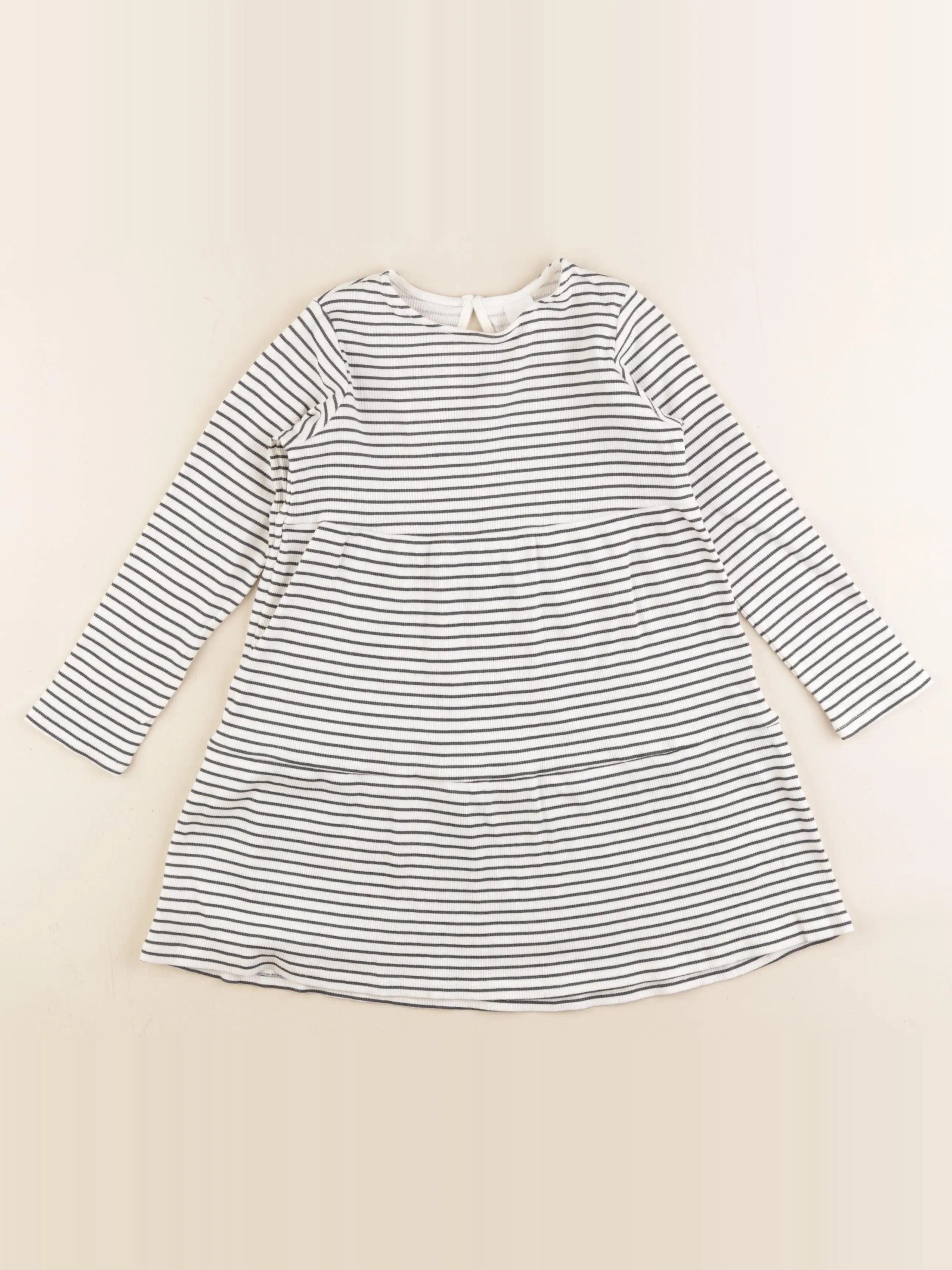 H&M - robe bleu, blanc - 3 ans