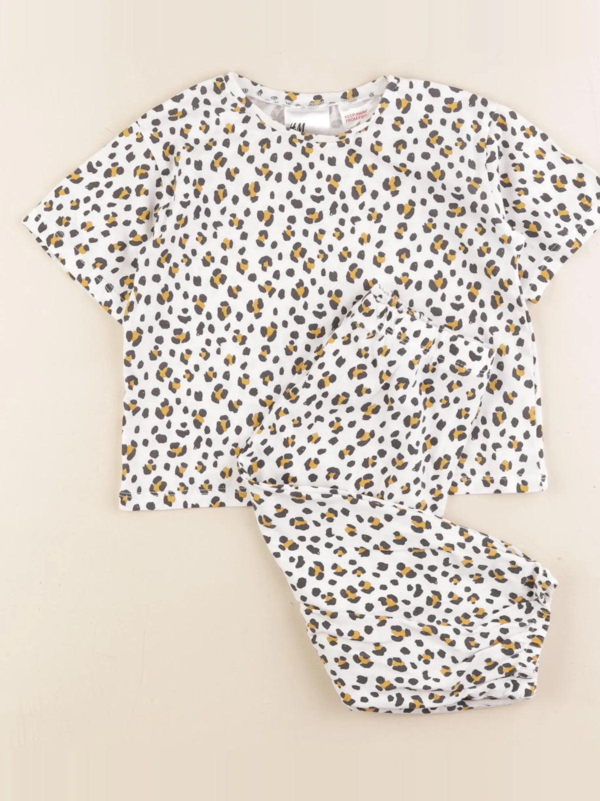 H&M - pyjama coton blanc - 2 ans
