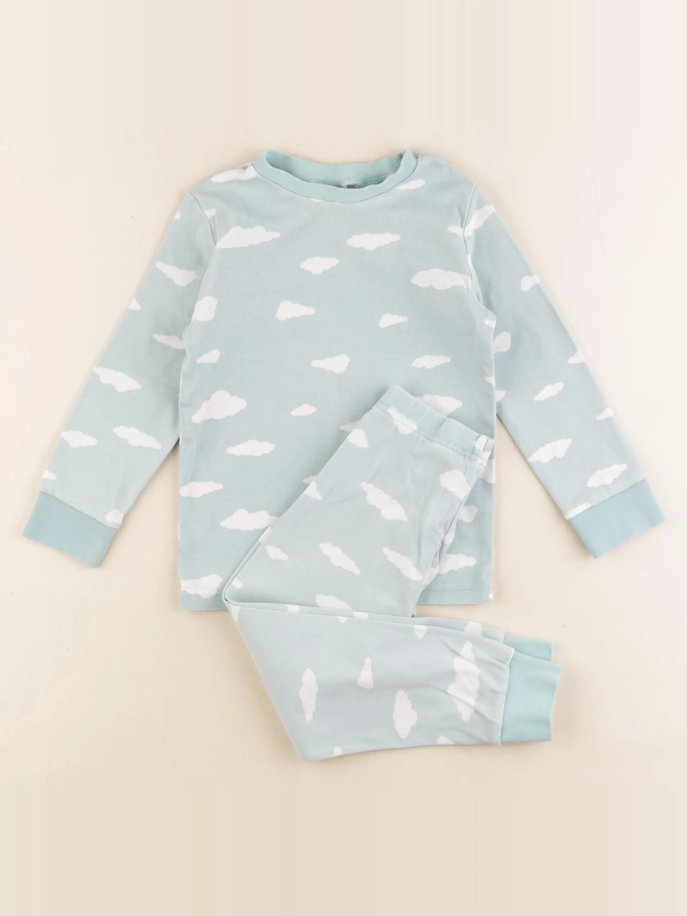 H&M - pyjama coton bleu - 3/4 ans