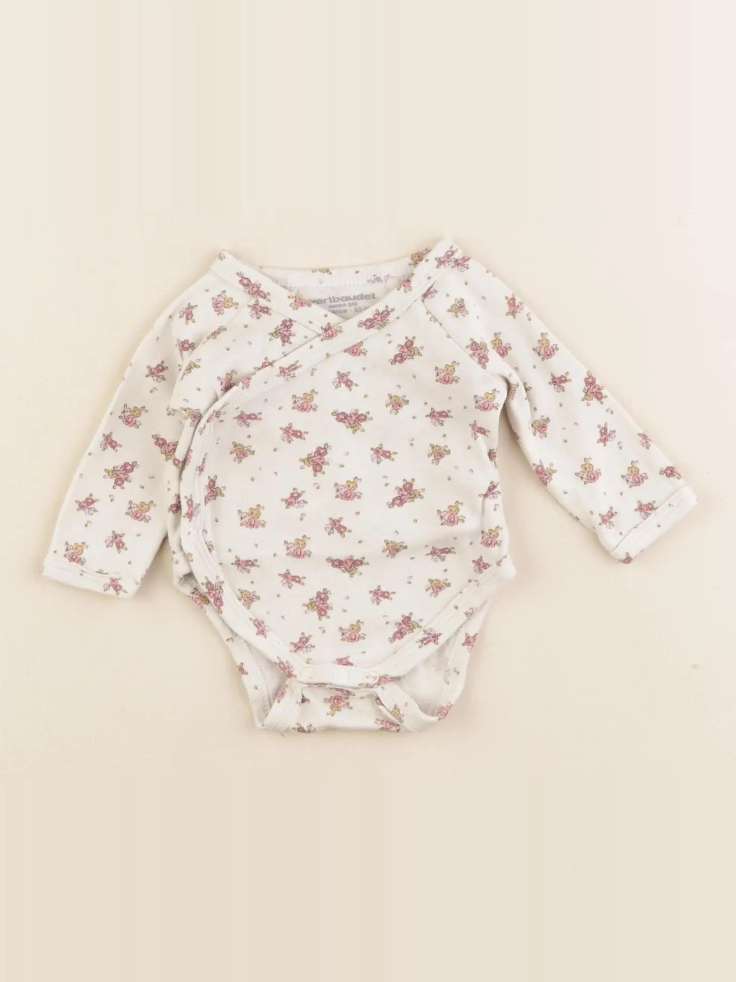 Vertbaudet - body beige - 0 mois