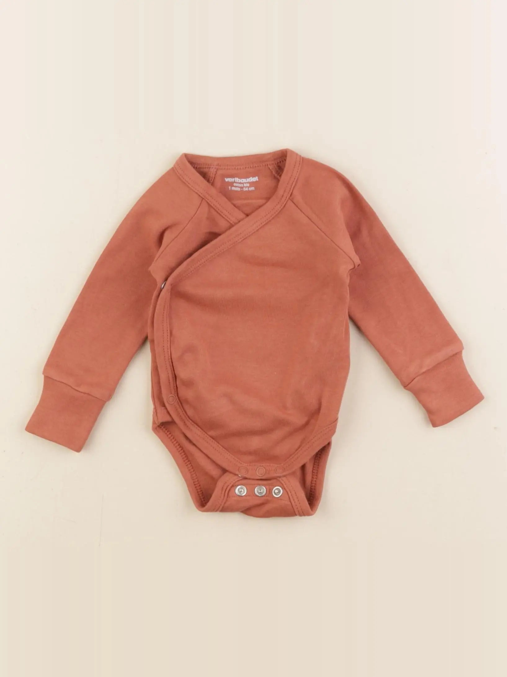 Vertbaudet - body rouge - 1 mois