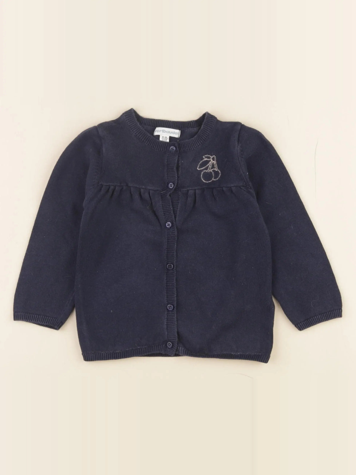 Vertbaudet - gilet bleu - 2 ans