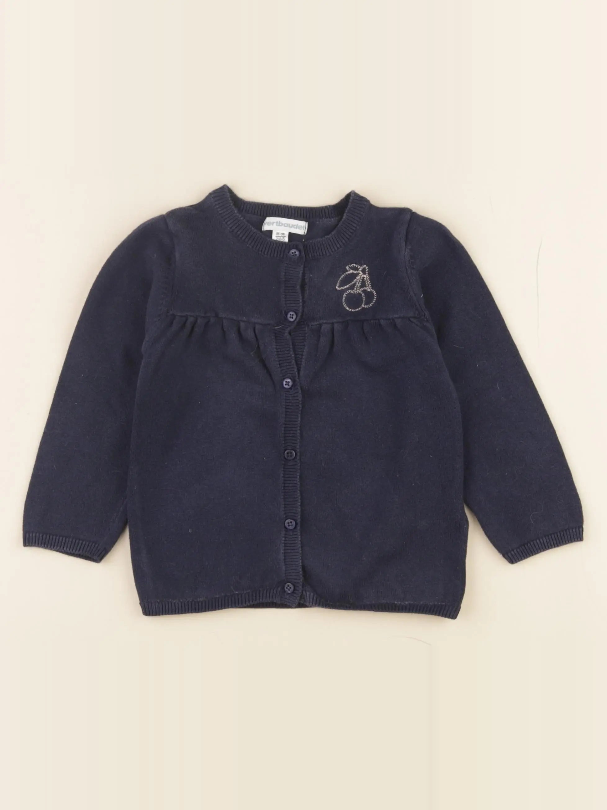 Vertbaudet - gilet bleu - 2 ans
