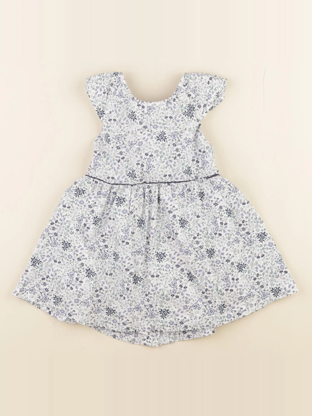 Vertbaudet - robe blanc, bleu - 24 mois