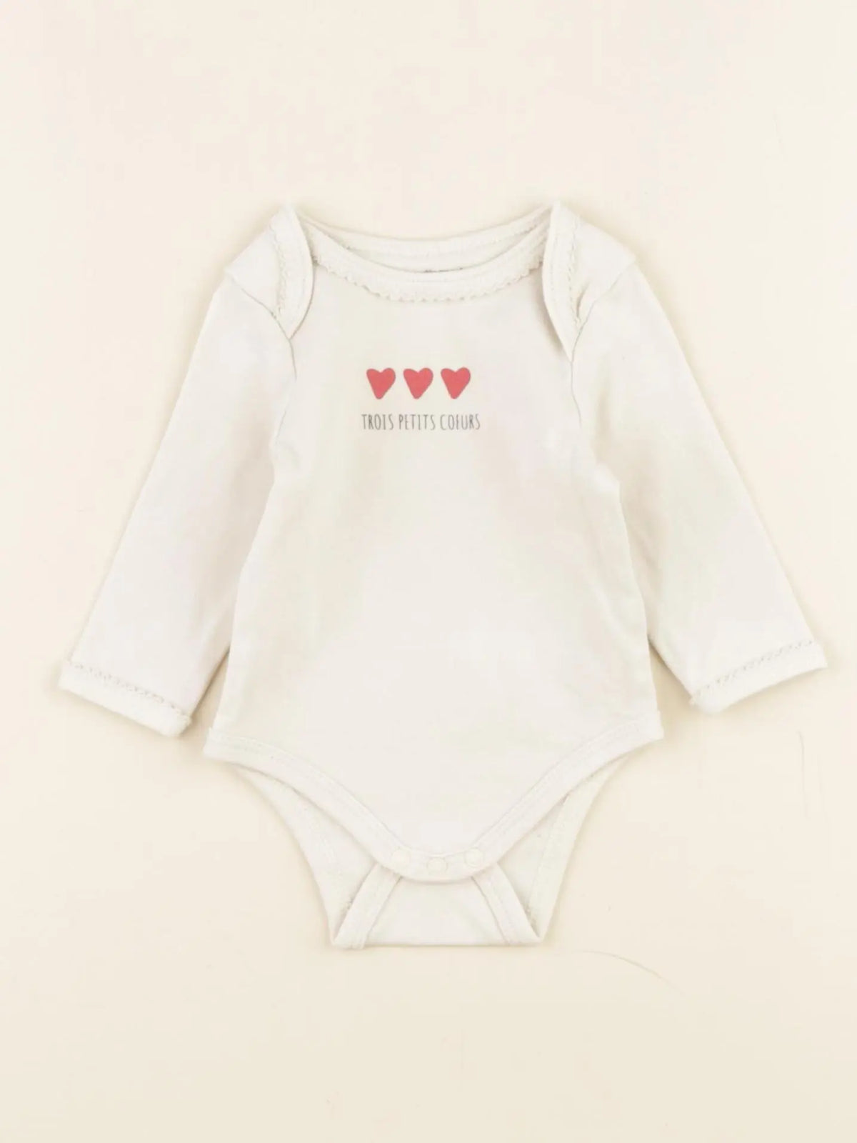 Vertbaudet - body beige - 3 mois