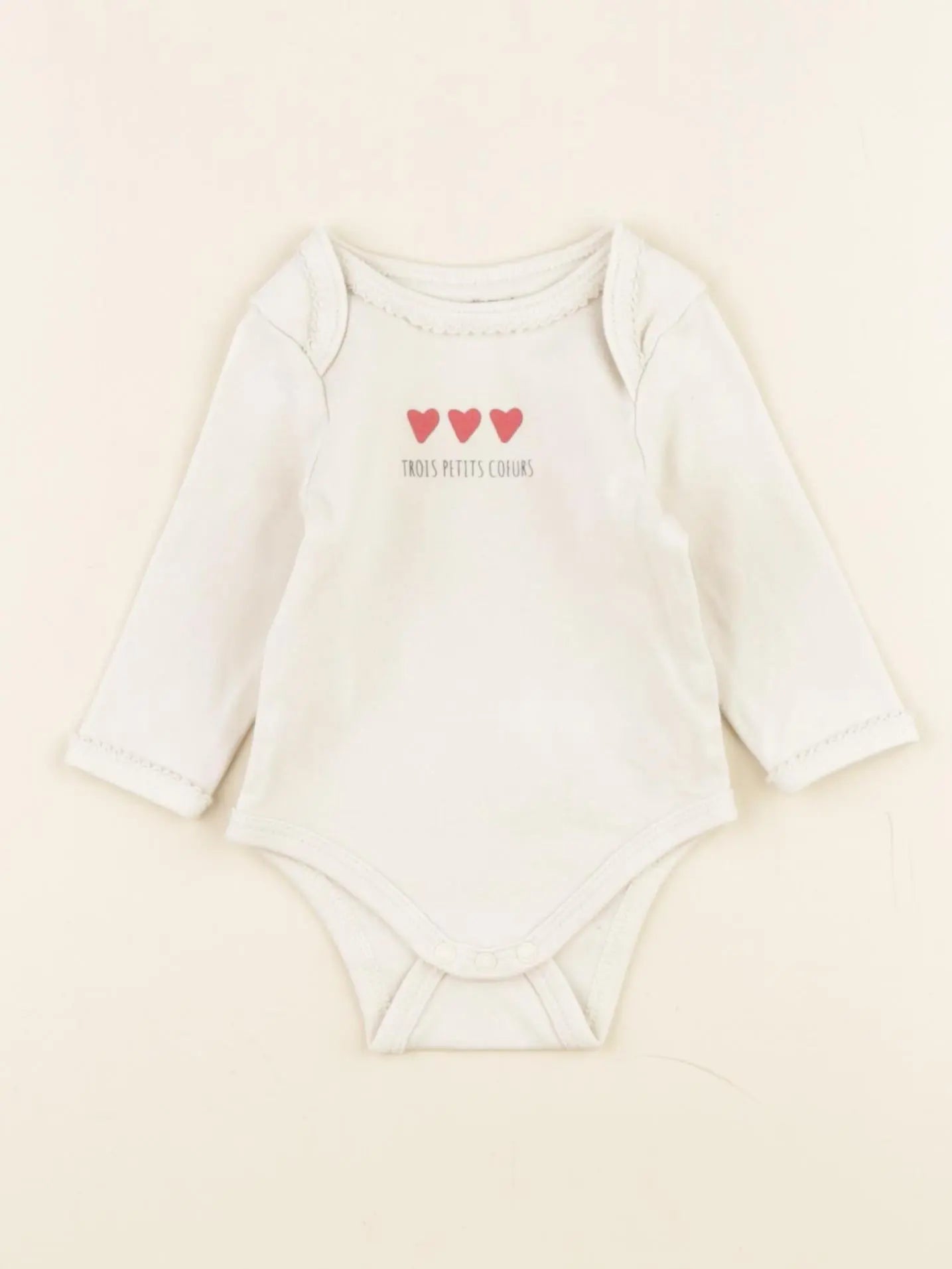 Vertbaudet - body beige - 3 mois