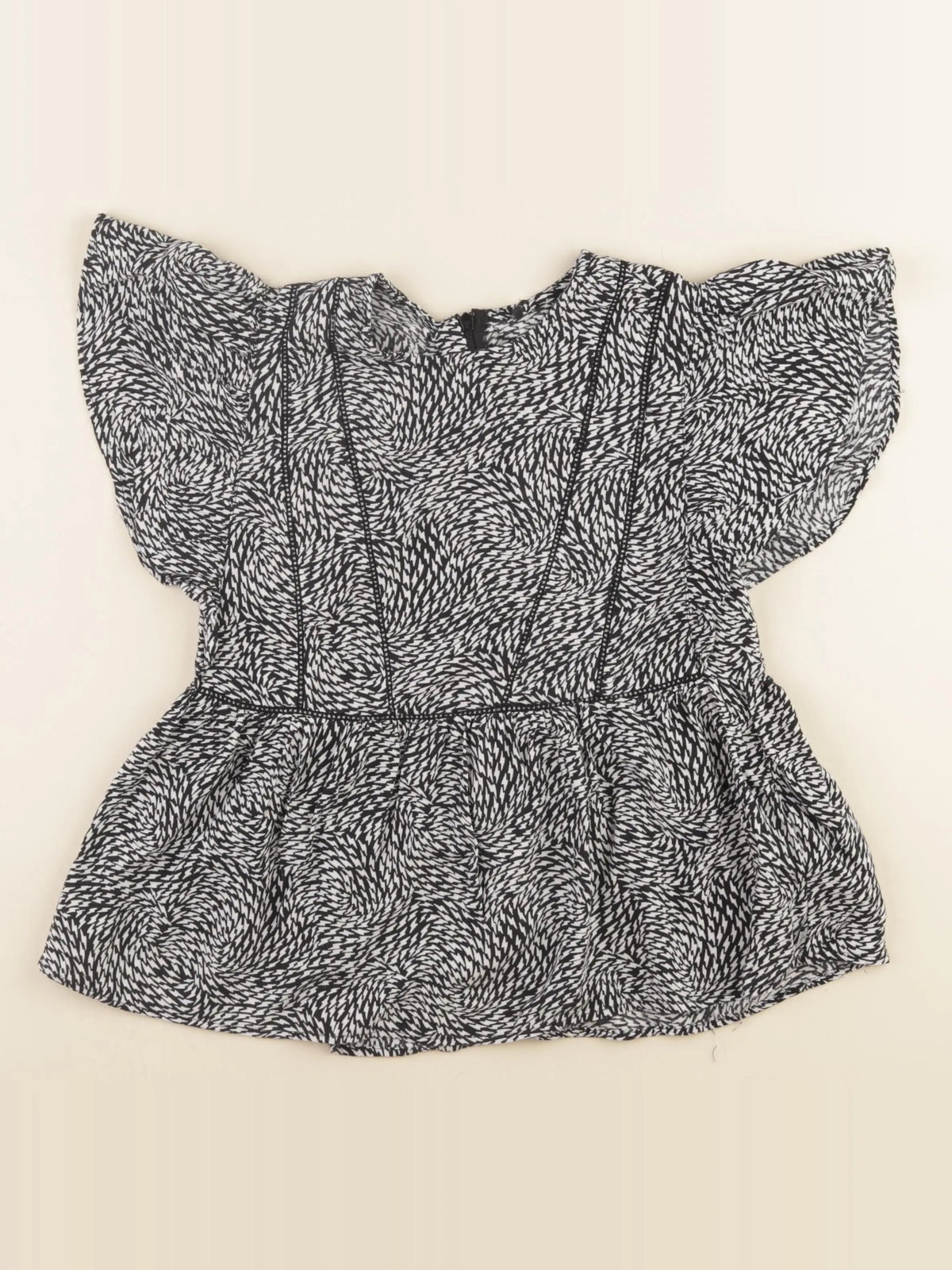 IKKS - blouse noir, blanc - 12 ans