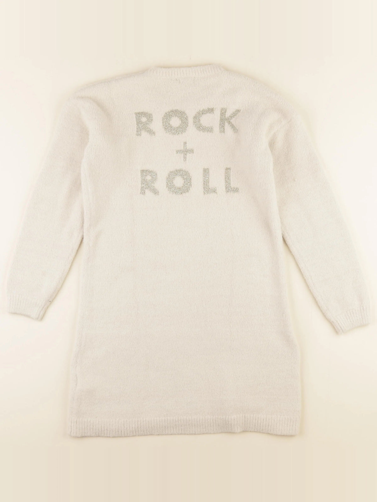 IKKS - robe imprimé au dos beige, or - 10 ans