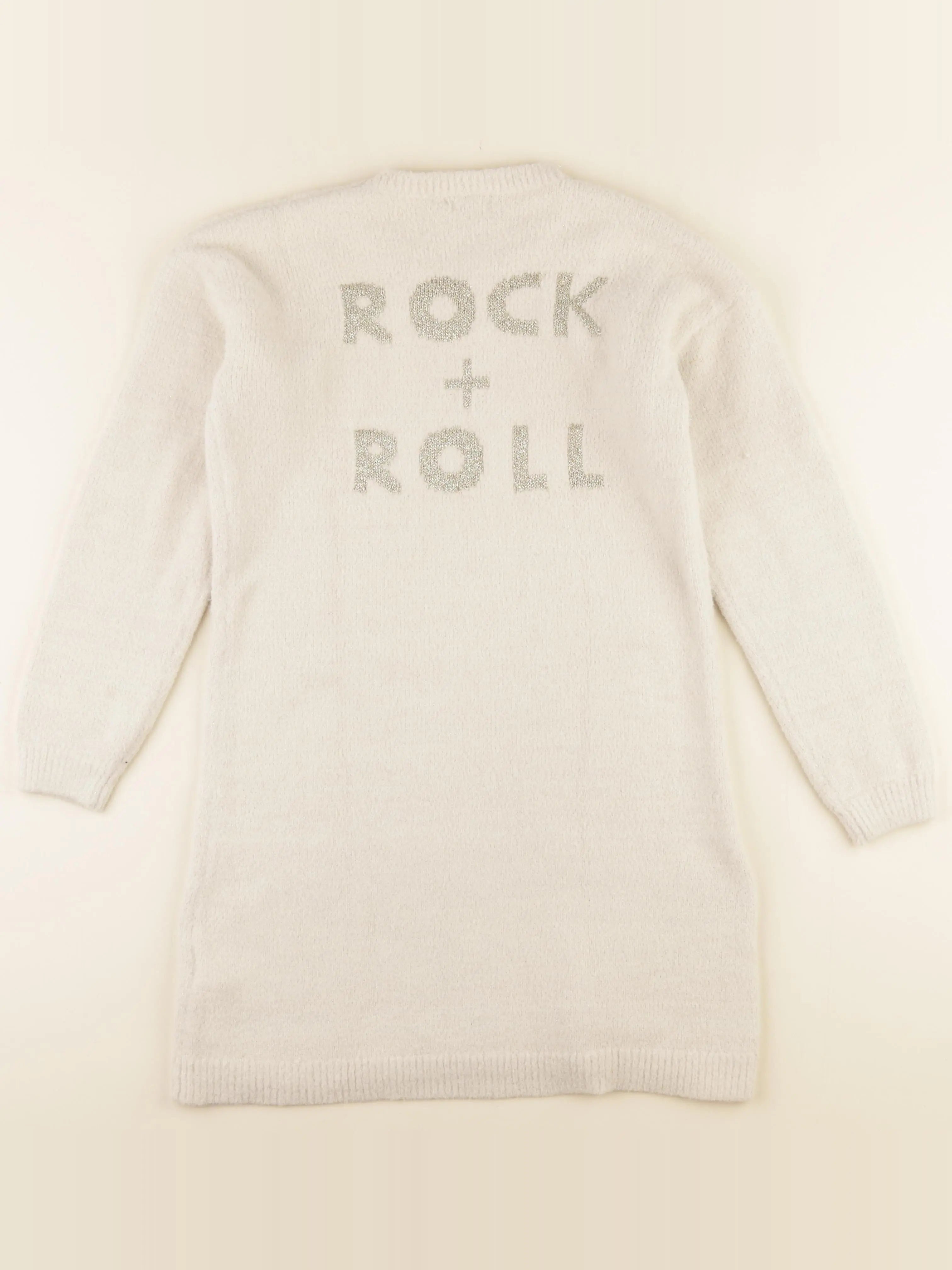 IKKS - robe imprimé au dos beige, or - 10 ans