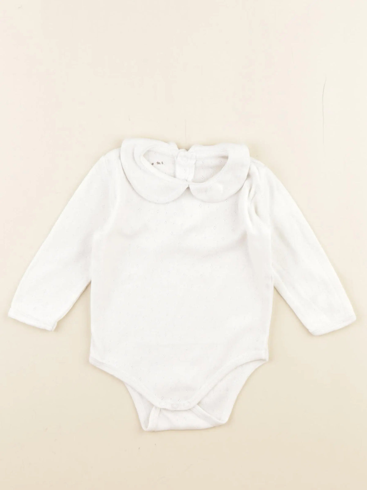 Vertbaudet - body à col blanc - 9 mois