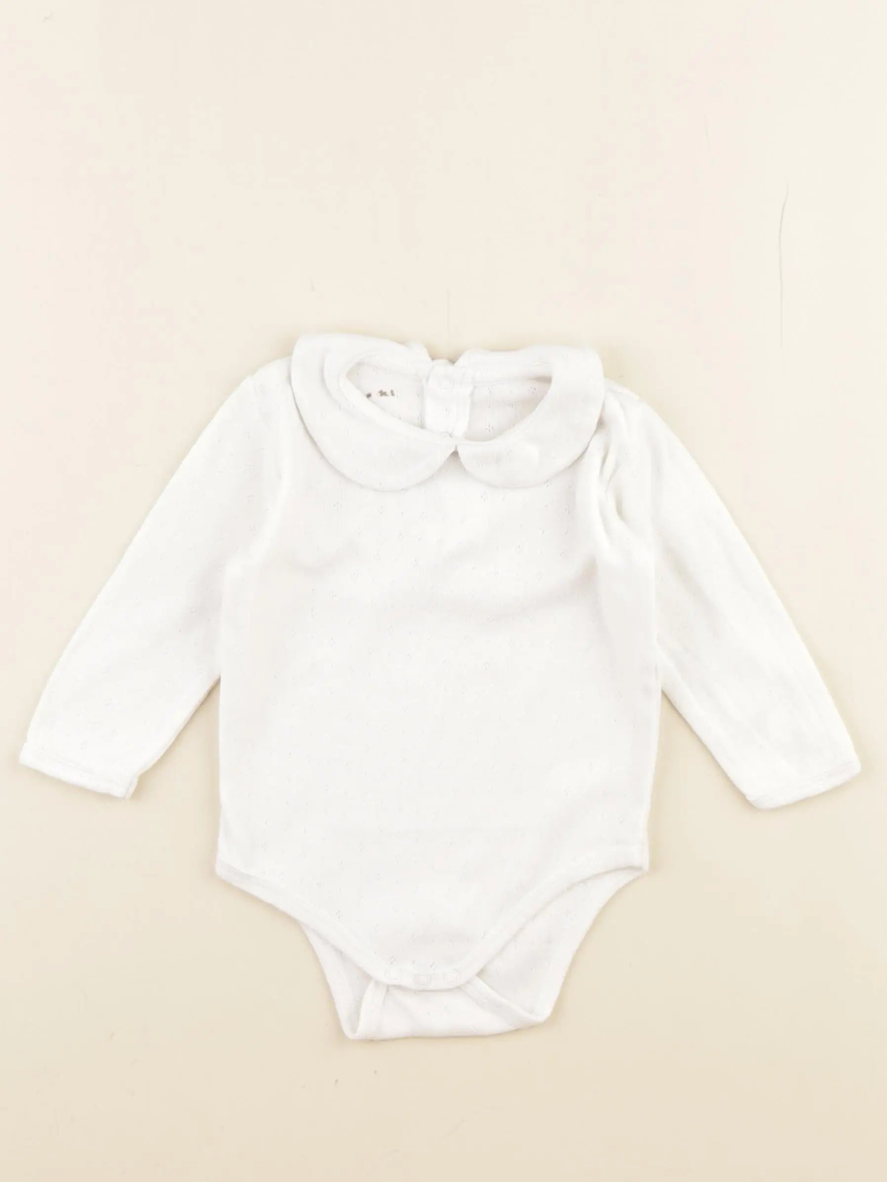 Vertbaudet - body à col blanc - 9 mois