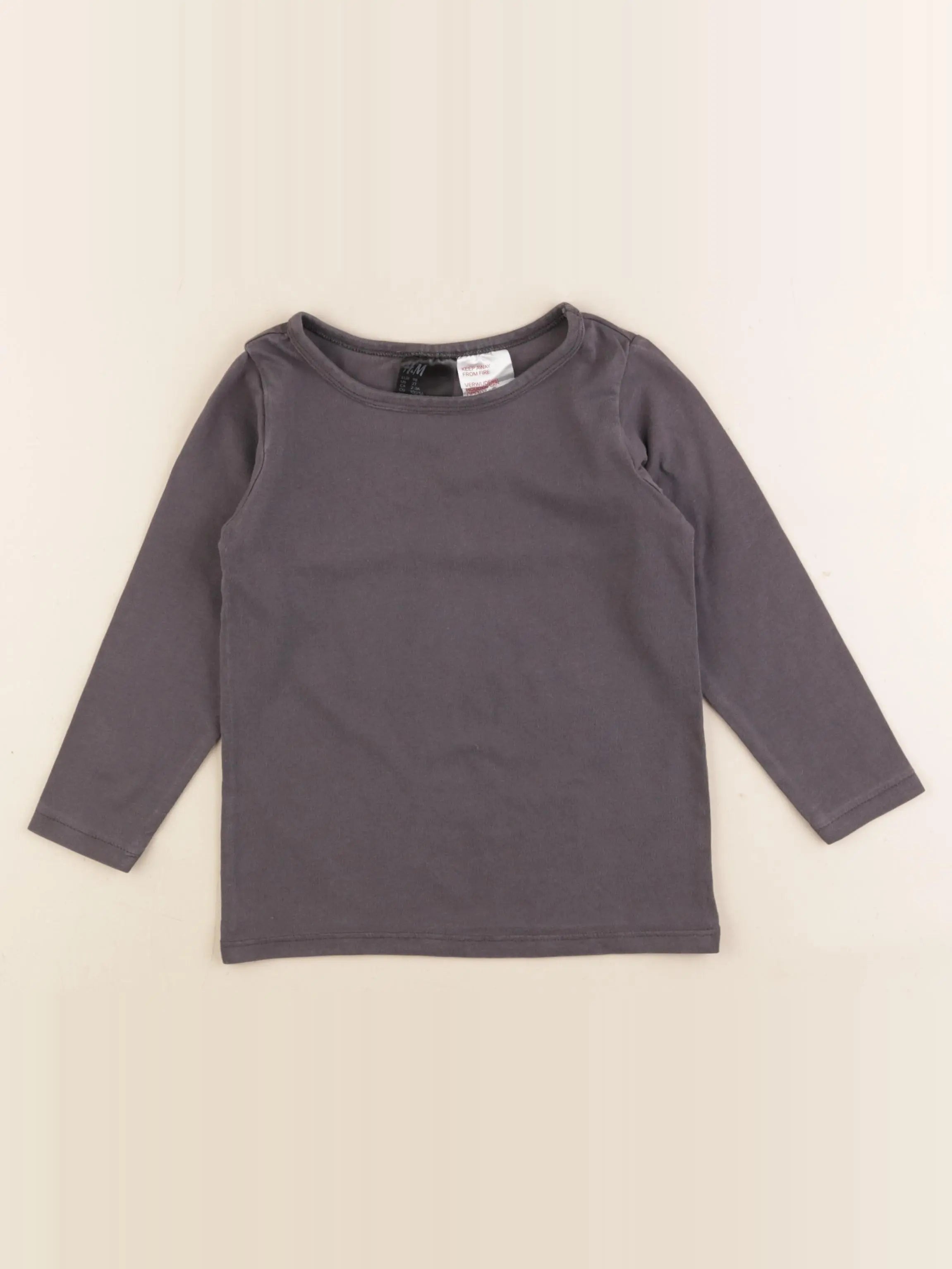 H&M - tee-shirt gris - 3 ans