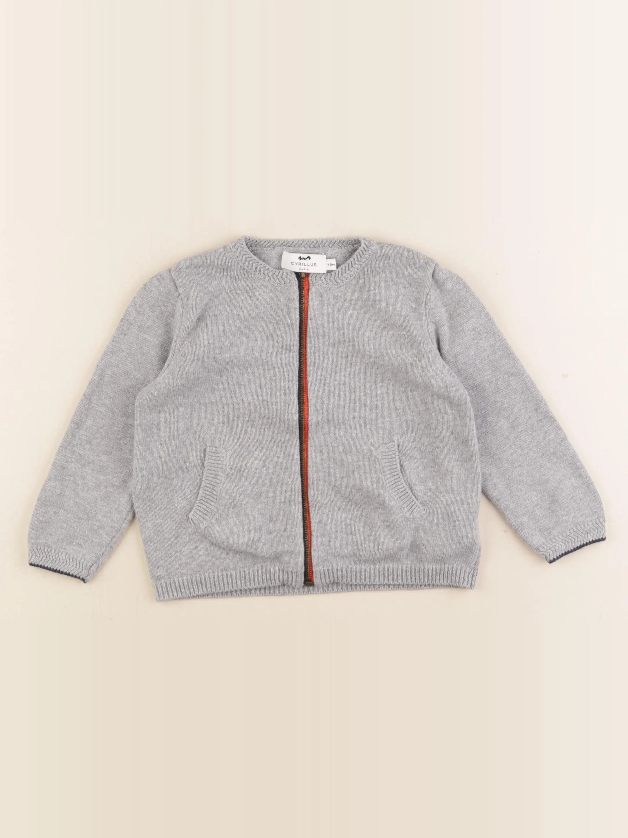 Cyrillus - gilet gris - 18 mois