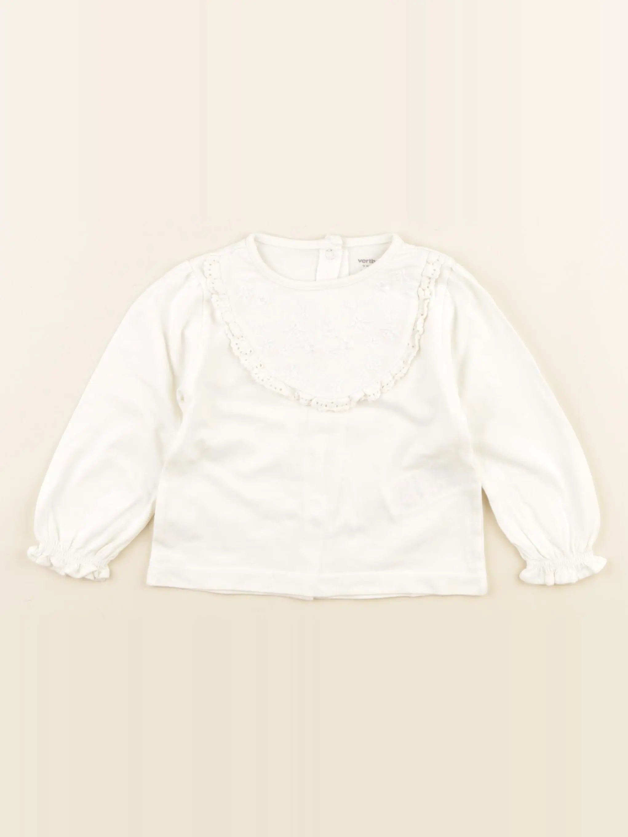 Vertbaudet - tee-shirt beige - 9 mois