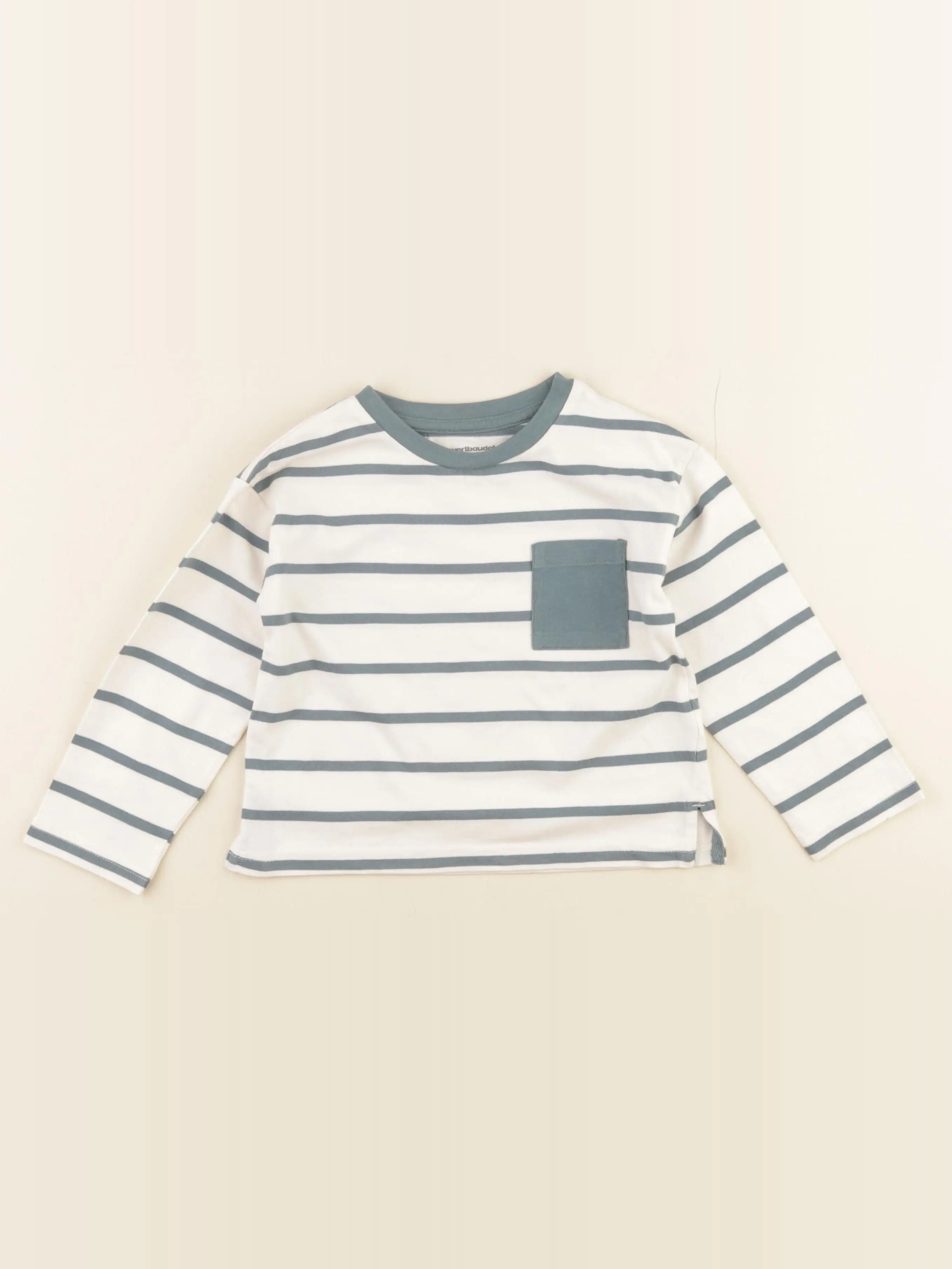 Vertbaudet - tee-shirt vert - 4 ans