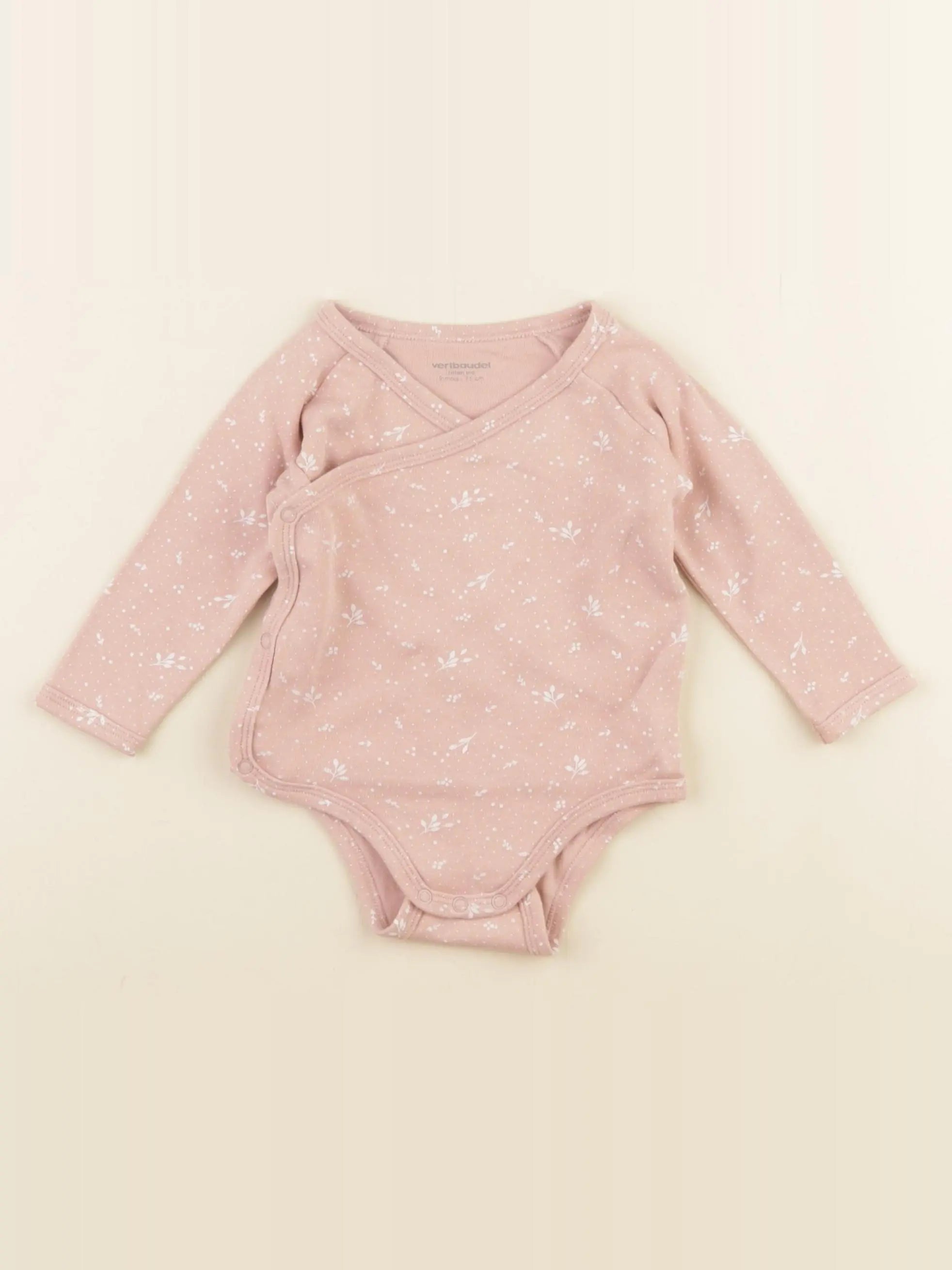 Vertbaudet - body rose - 9 mois
