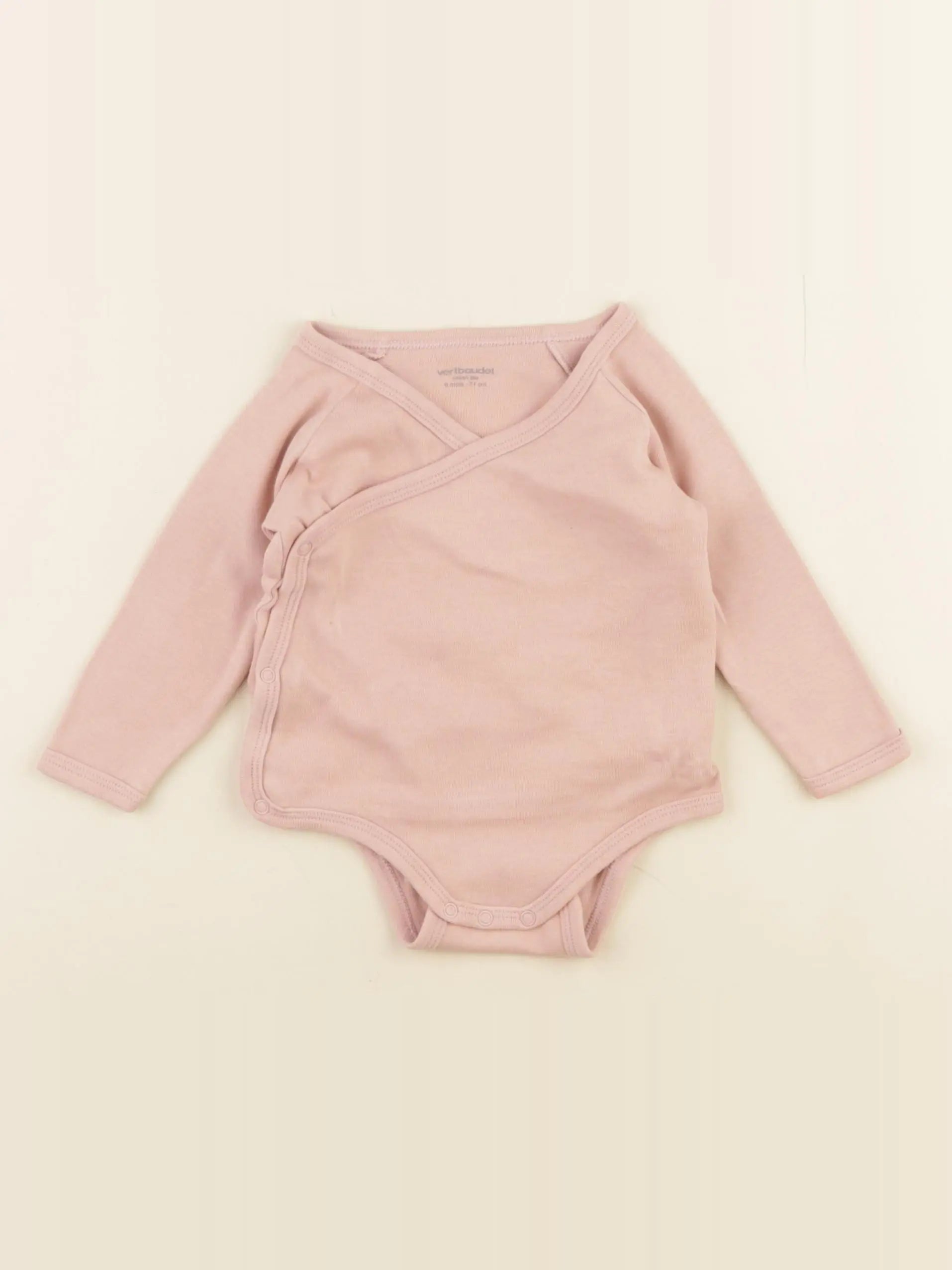 Vertbaudet - body rose - 9 mois