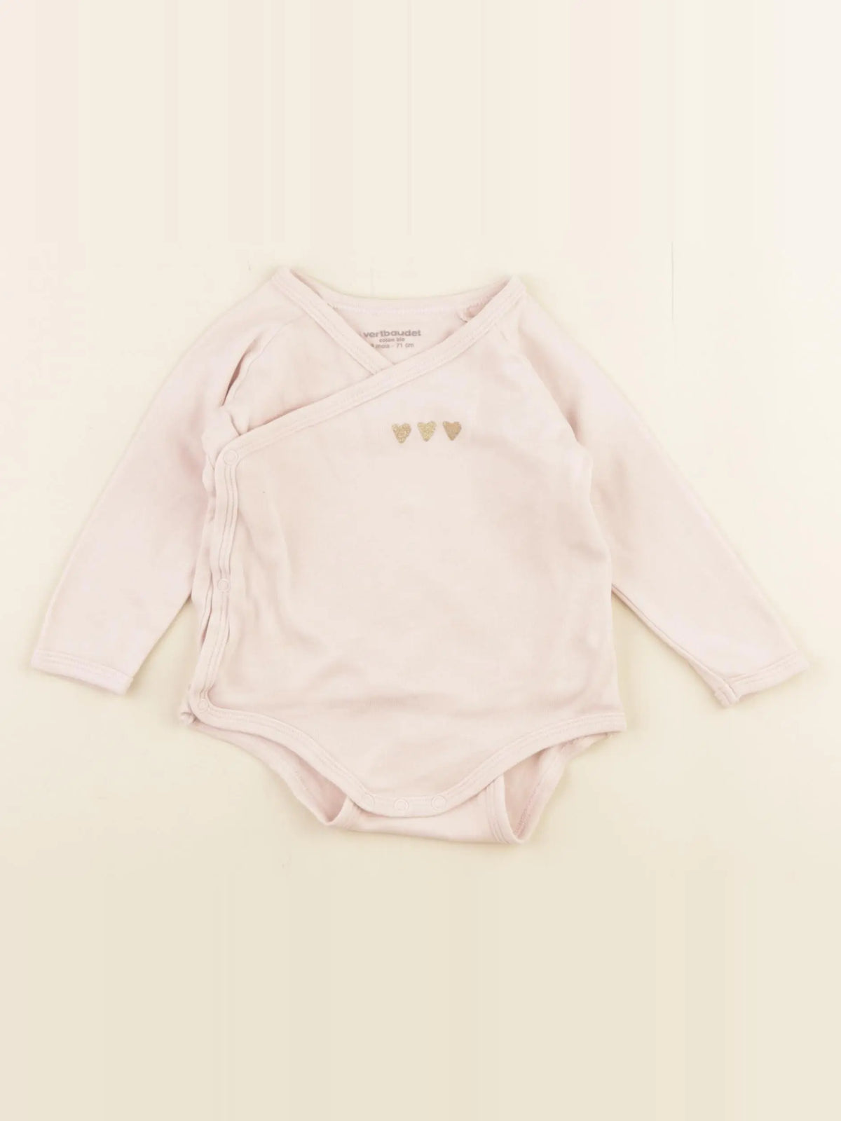 Vertbaudet - body rose - 9 mois