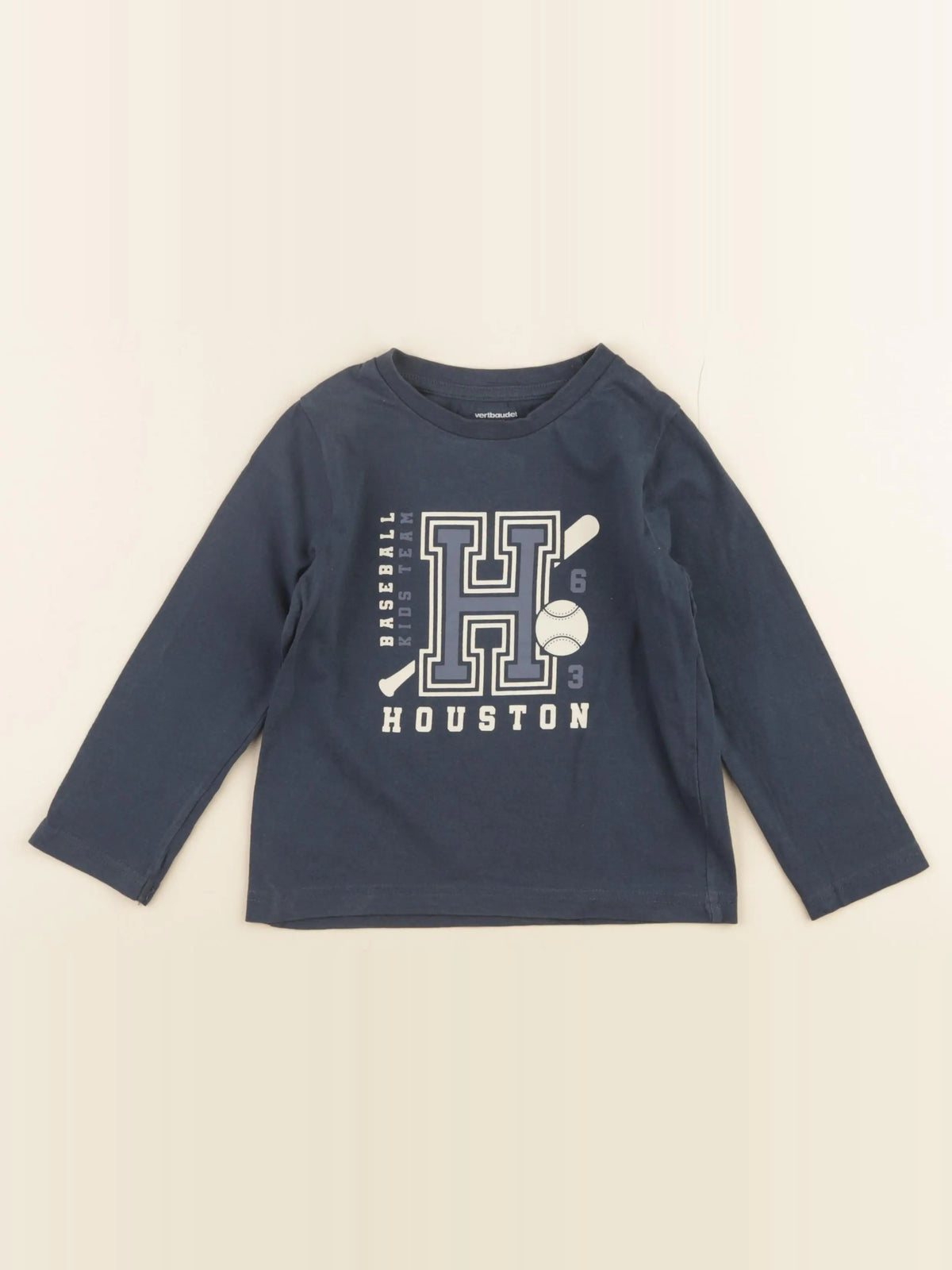 Vertbaudet - tee-shirt bleu - 4 ans