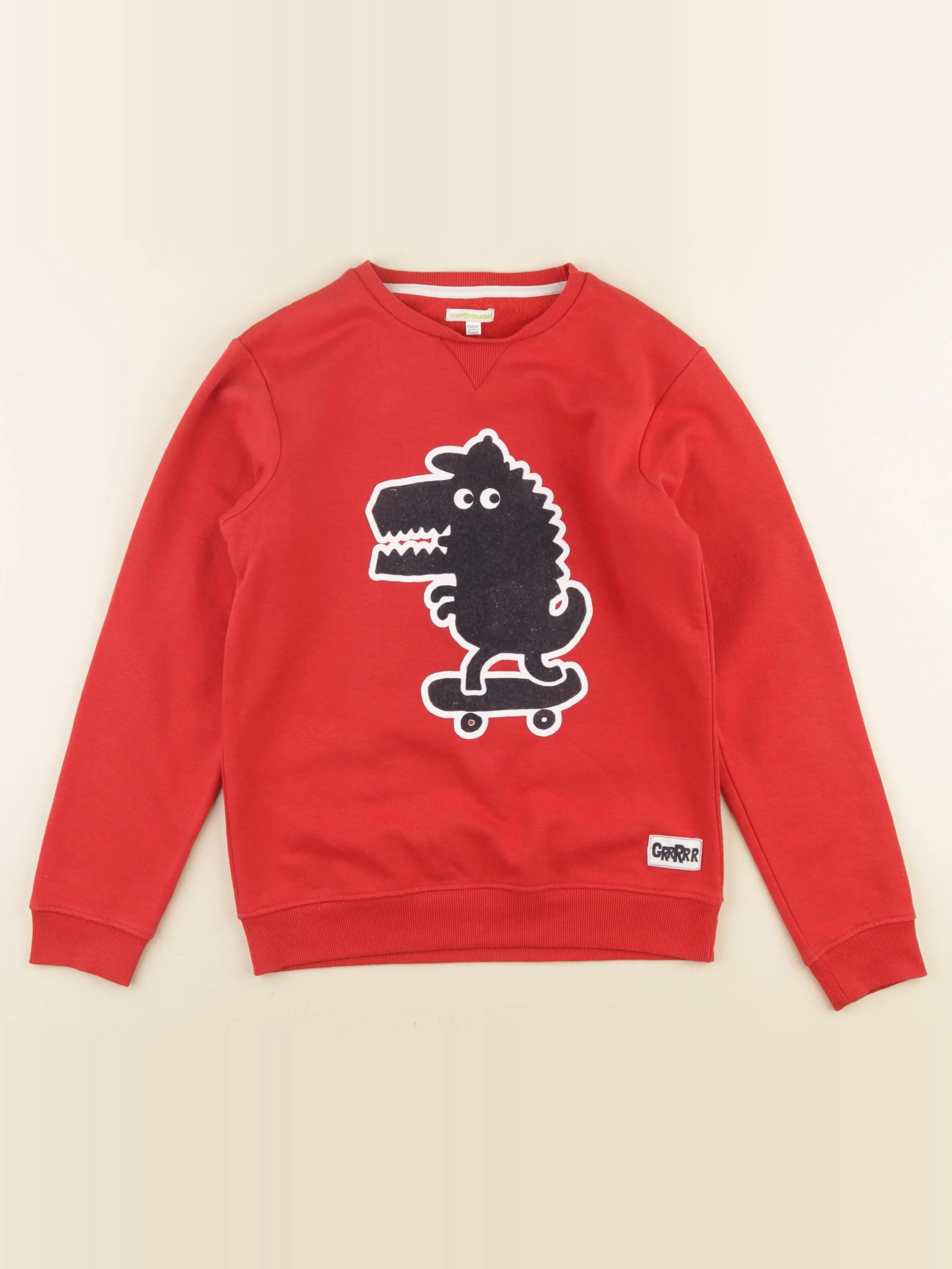 Vertbaudet - sweat rouge - 12 ans